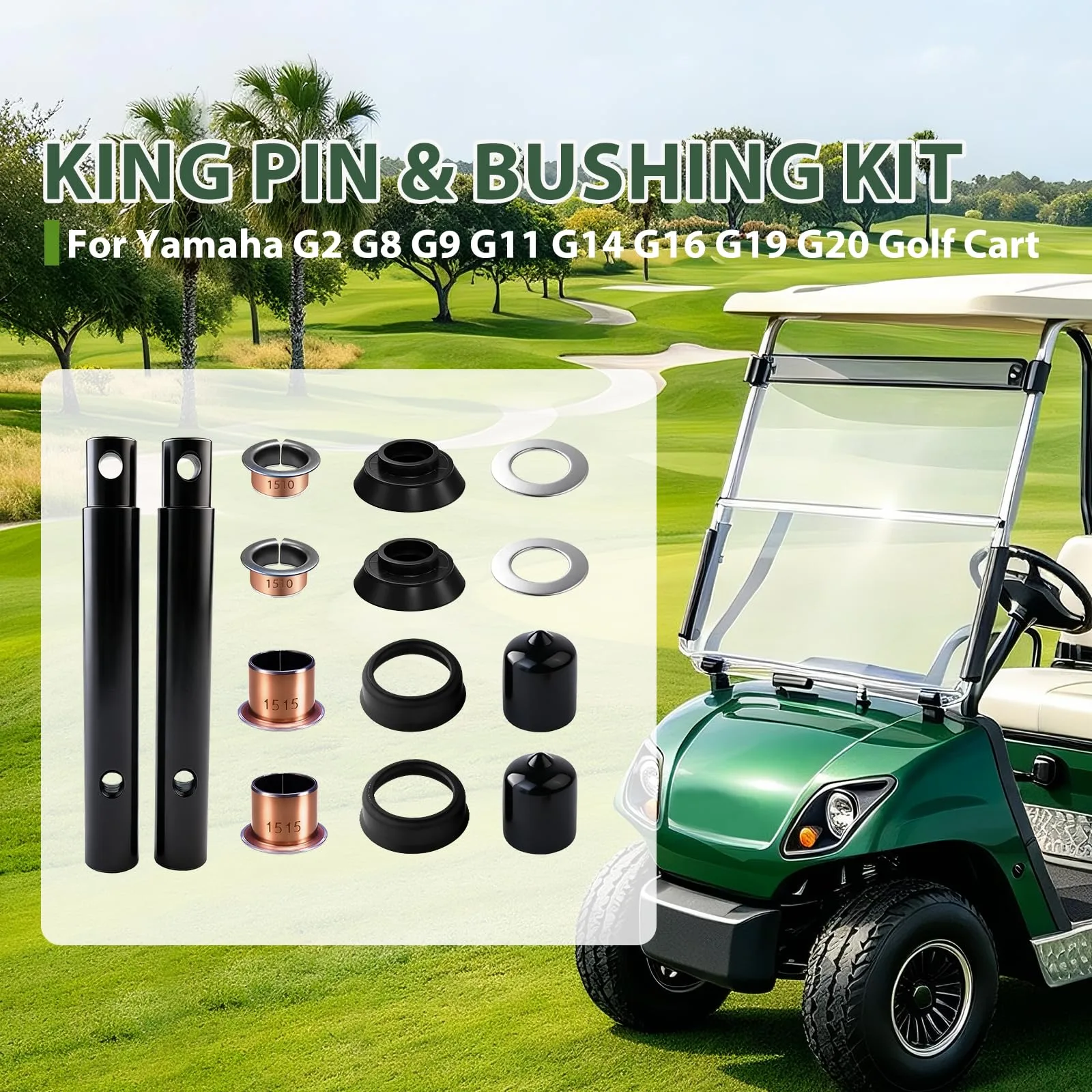 ProCartFit Kingpin & Bushing Kit for Yamaha Golf Carts image 2