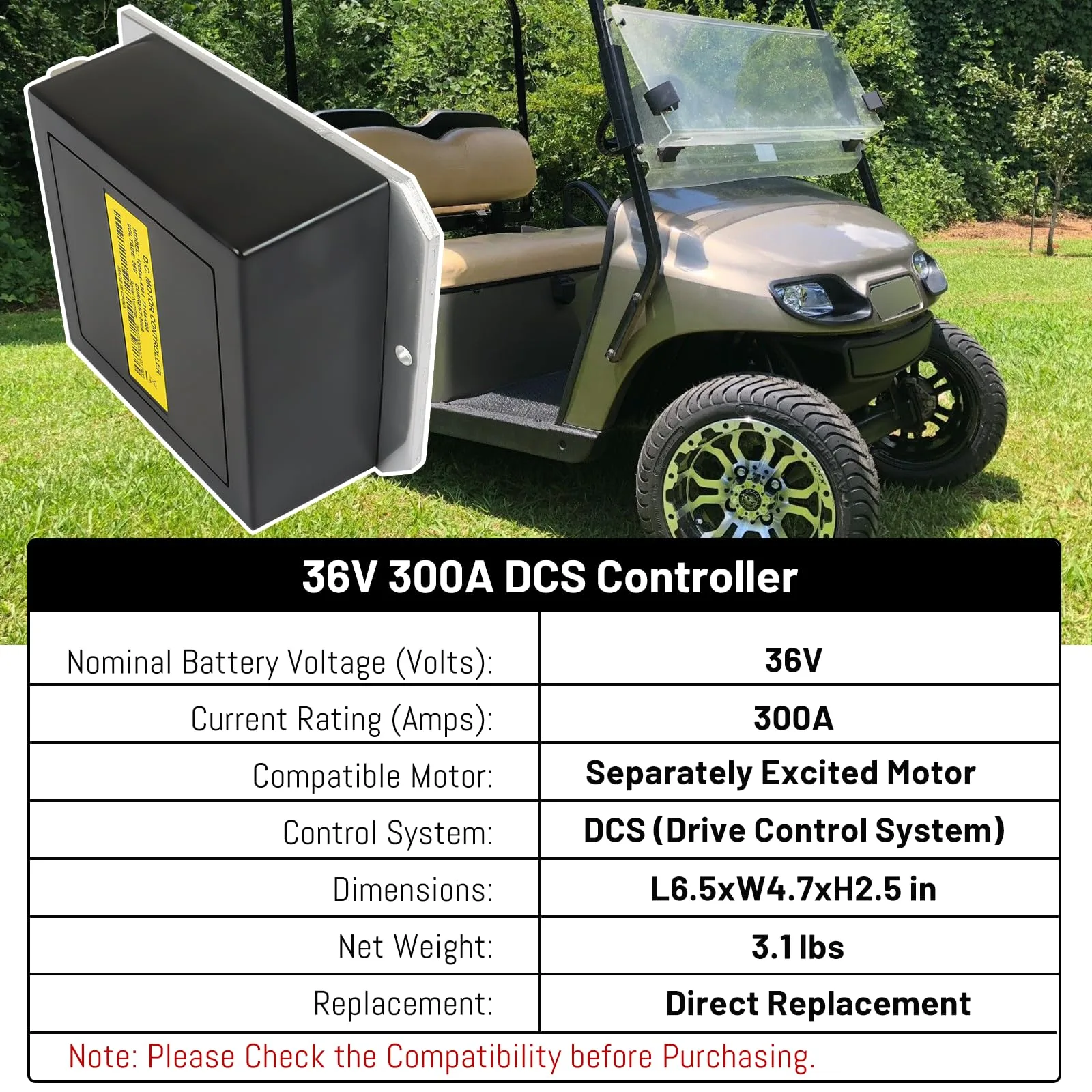 Endxedo SS-1012-BK 36V Controller for E-Z-GO TXT image 3