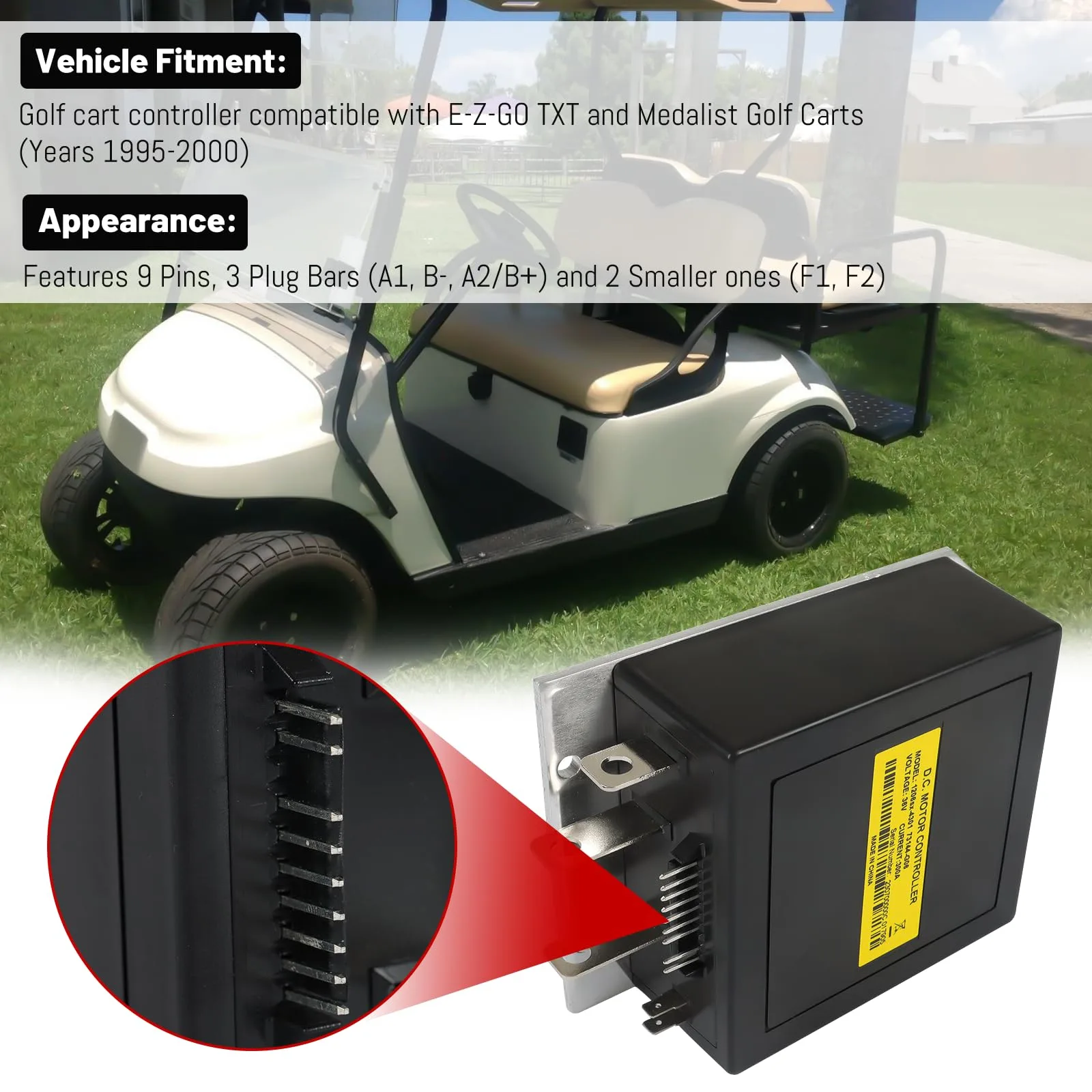 Endxedo SS-1012-BK 36V Controller for E-Z-GO TXT image 4