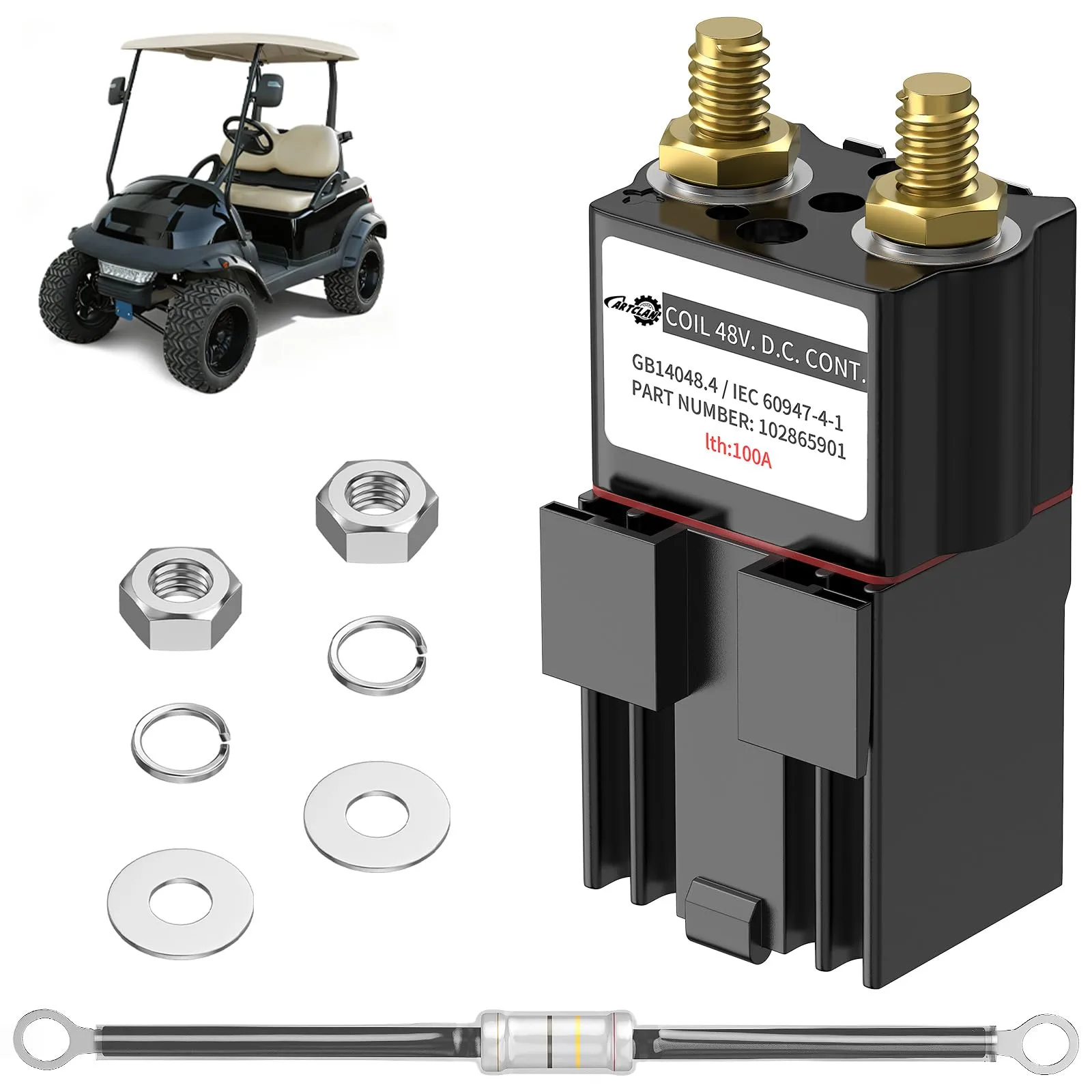 CartClan 48V Solenoid for Club Car DS, Precedent & Tempo