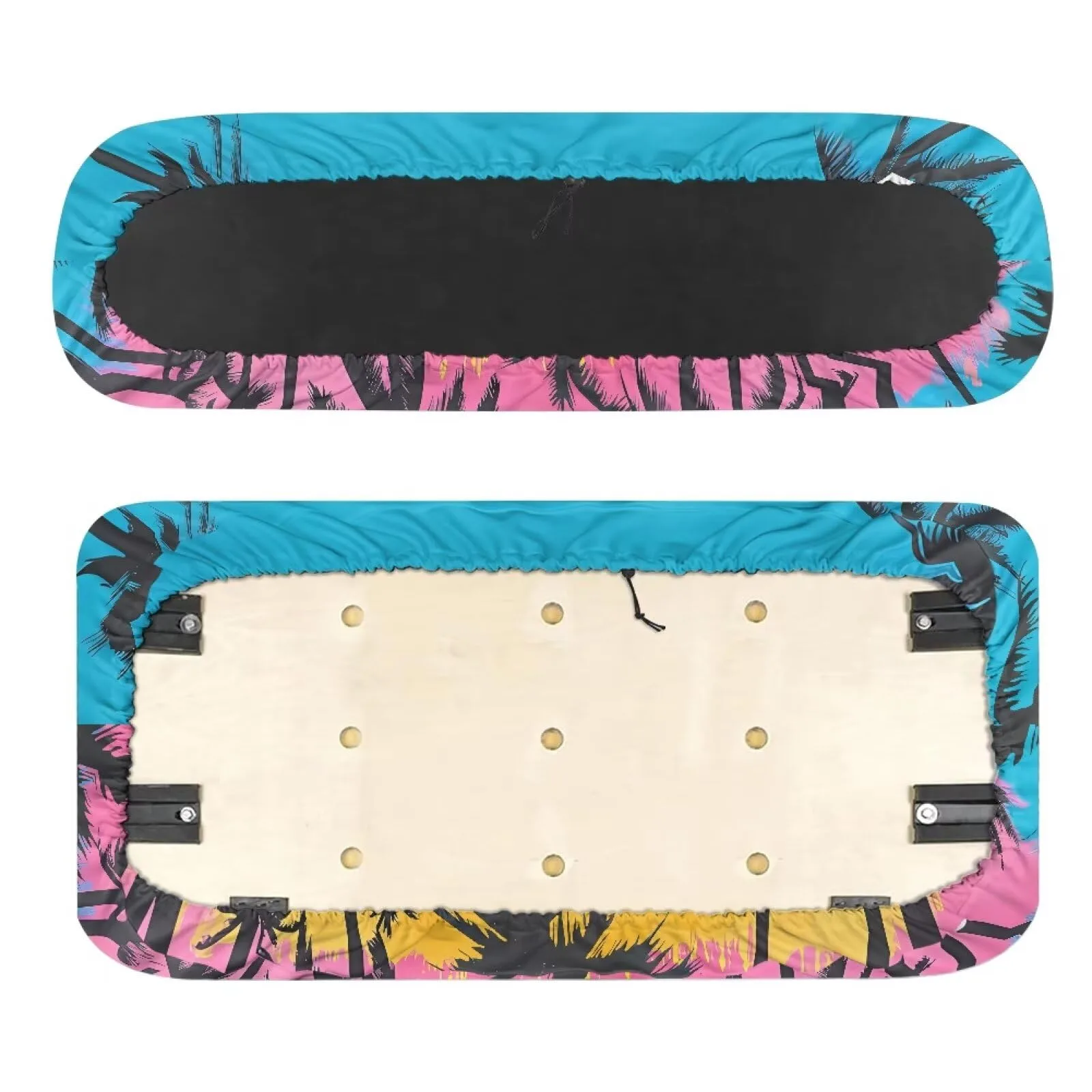 TOADDMOS Pink Blue Coconut Palm Golf Cart Seat Covers image 2