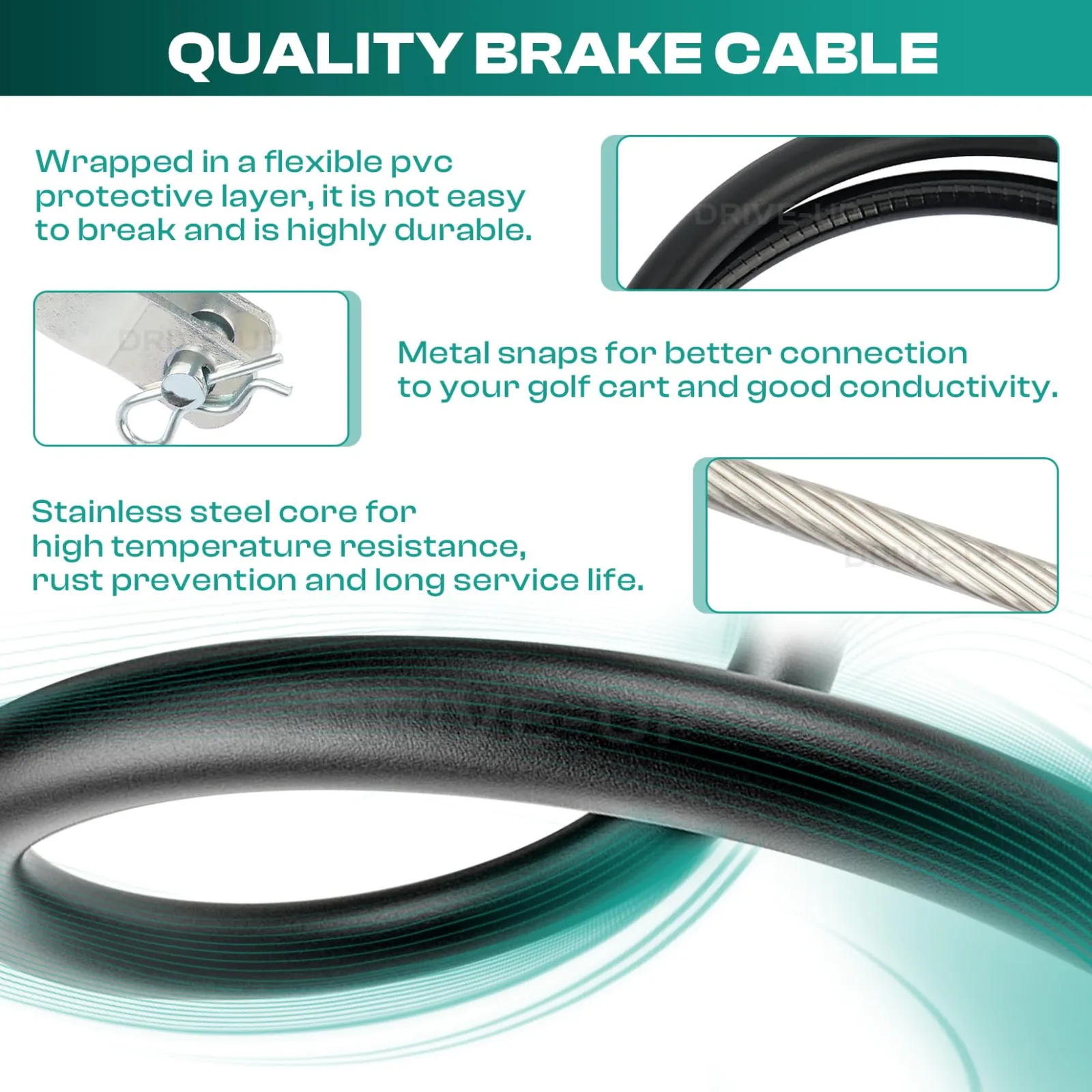 DRIVE UP Brake Cables for Club Car Precedent, DU00059 image 2