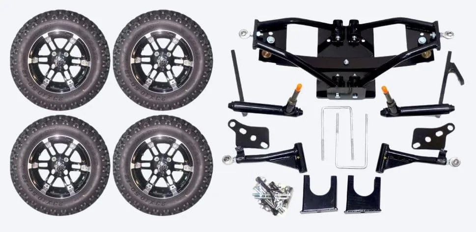 3G 6-Inch Lift Kit with 12-Inch Hulk Wheels for Club Car DS