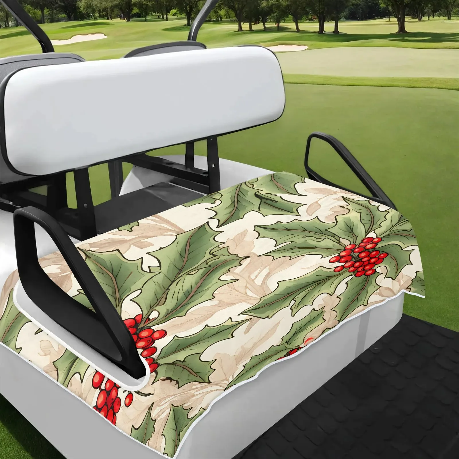 Tiveruda Xmas Berries Golf Cart Seat Cover — 51 x 31 in