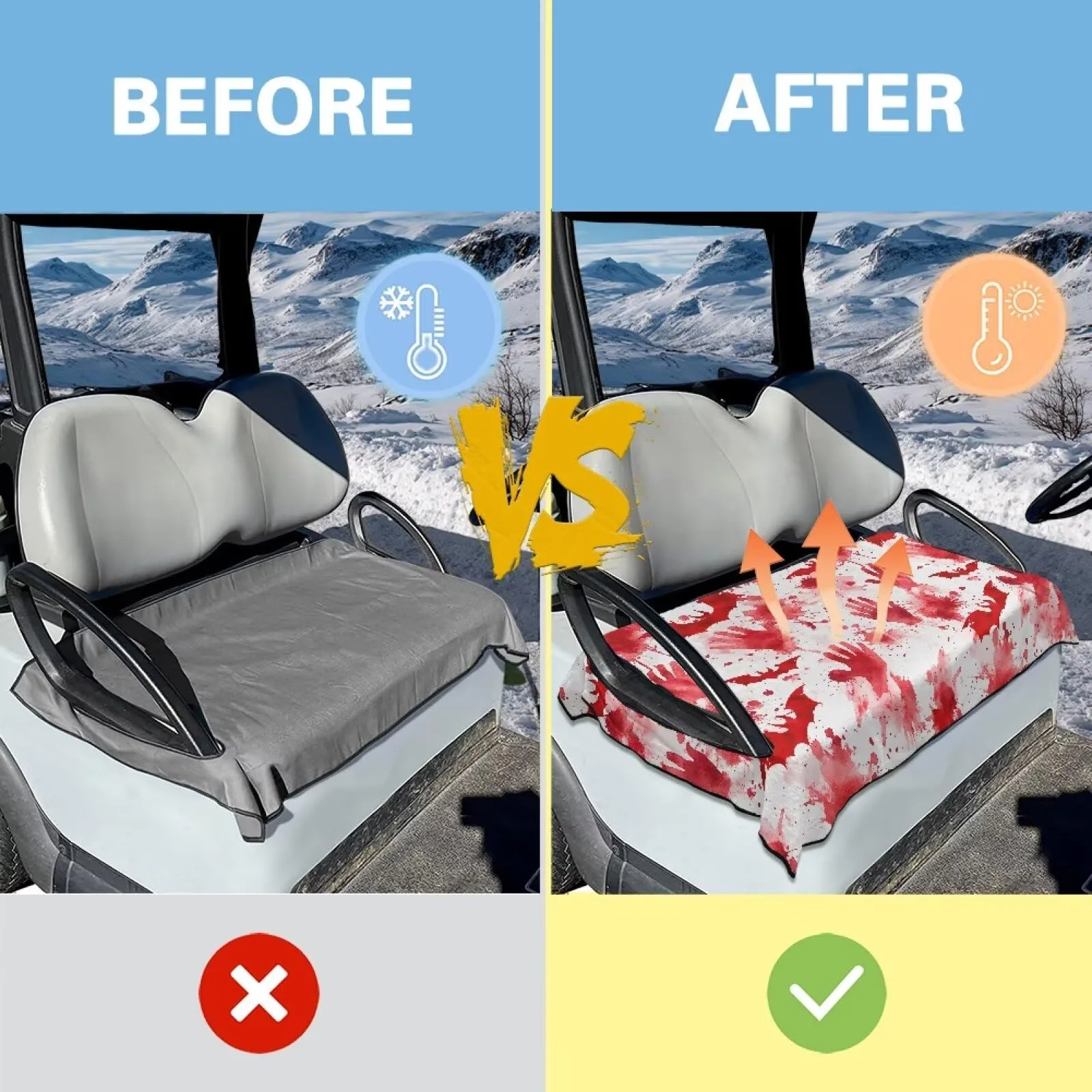 Darisoco Universal Golf Cart Seat Cover 52 x 32 in image 3