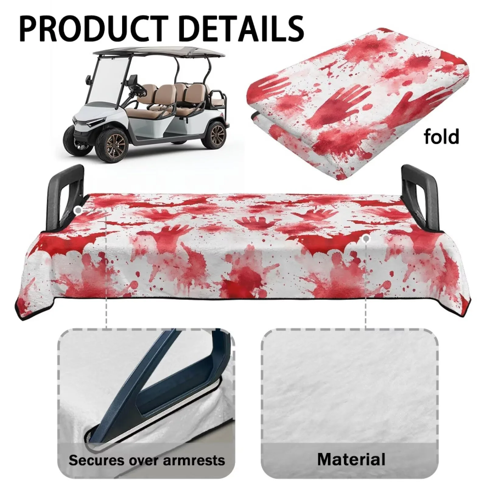 Darisoco Universal Golf Cart Seat Cover 52 x 32 in image 4