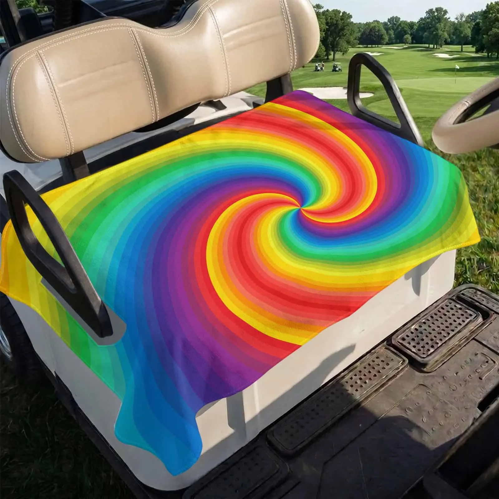 Trosturdspn Rainbow Golf Cart Seat Towel Blanket image 4