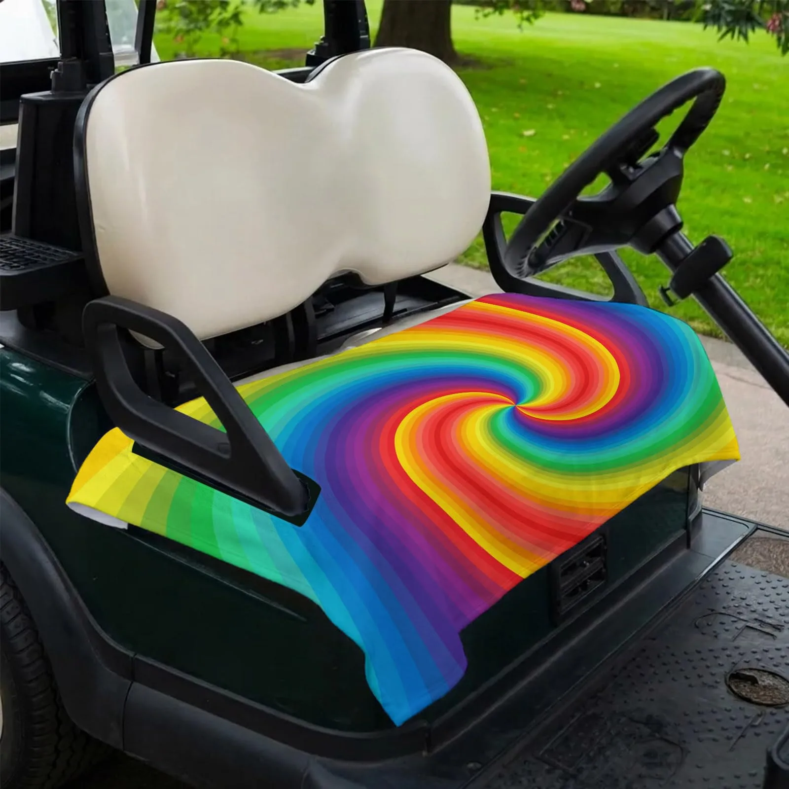 Trosturdspn Rainbow Golf Cart Seat Towel Blanket