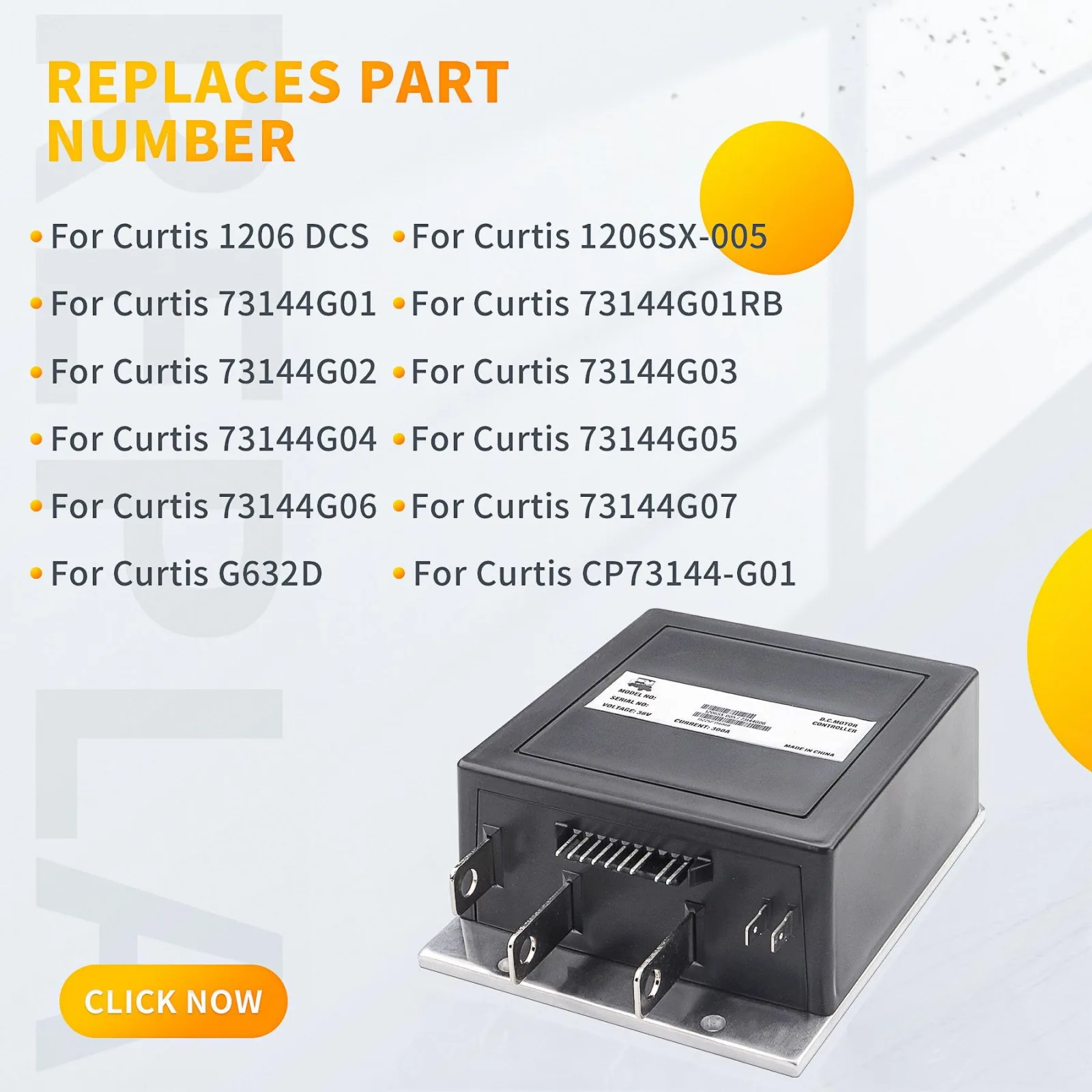 SUNKWAI 1206SX 005 36V Controller for E-Z-GO DCS image 3
