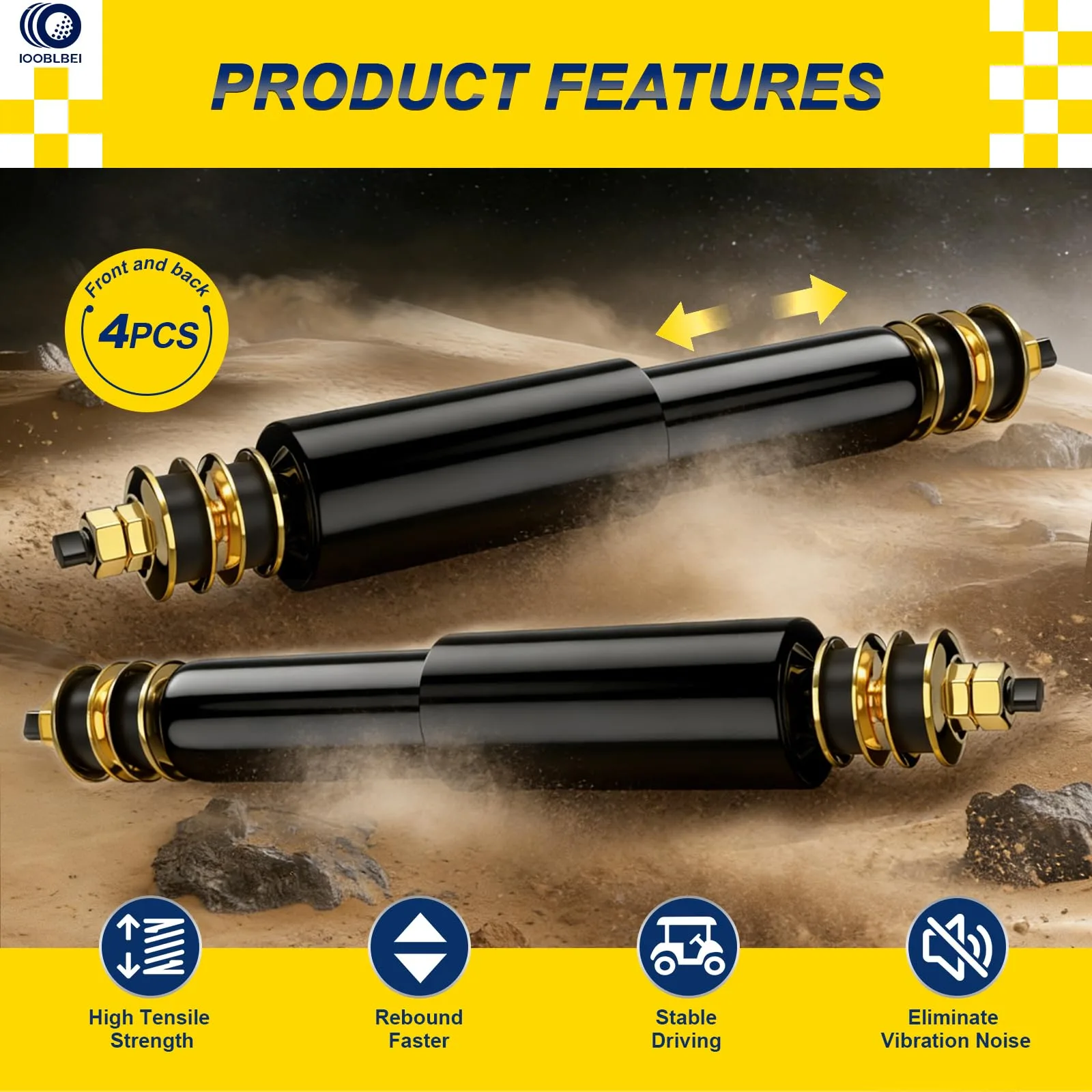 IOOBLBEI Shocks for E-Z-GO TXT and Medalist, 1994-Up image 2