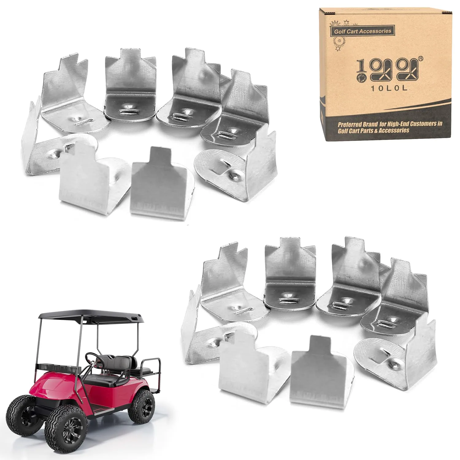 10L0L Golf Cart Wheel Cover Retaining Clips, 16-Piece Set