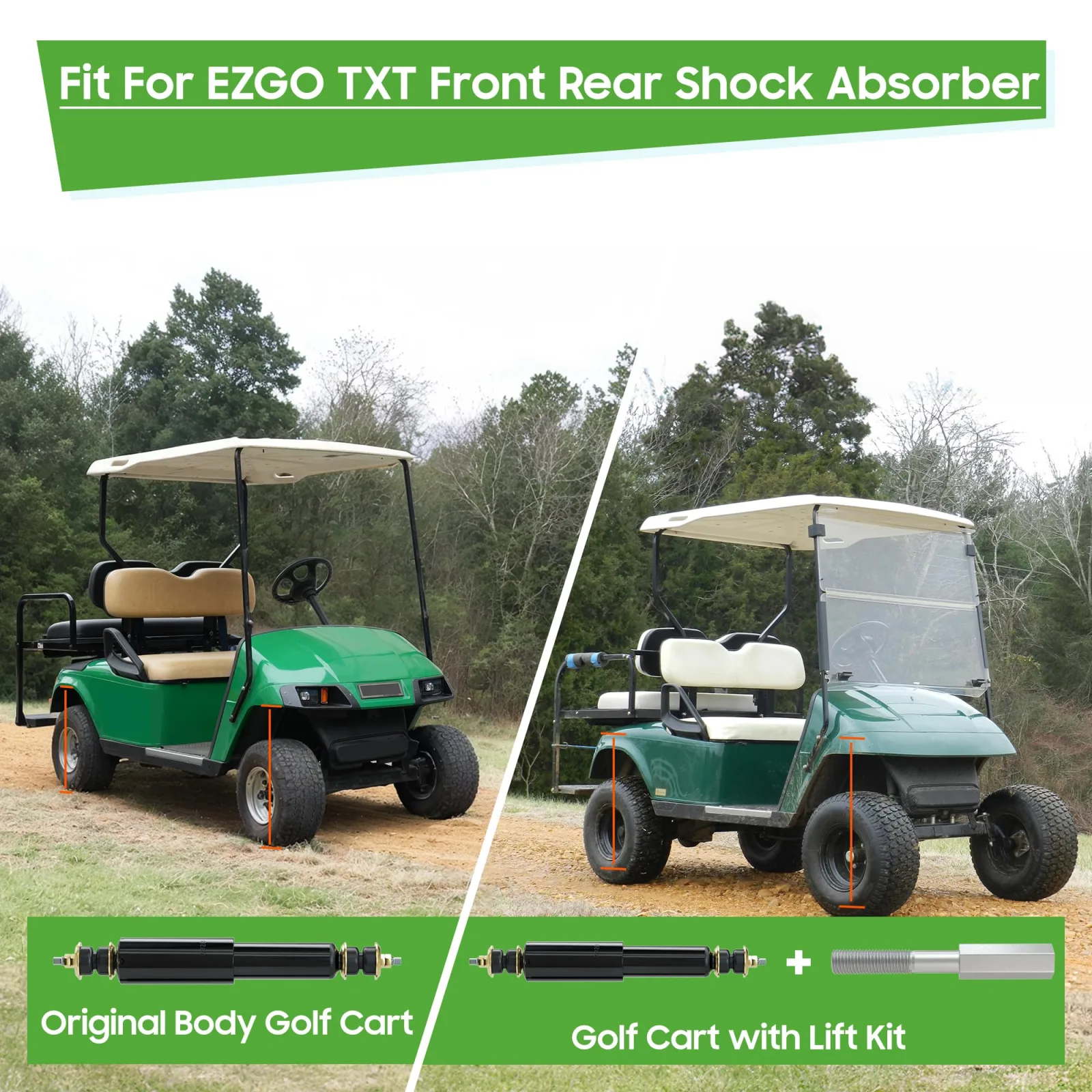 10L0L Golf Cart Shock Extension Rod for EZGO and Club Car image 3