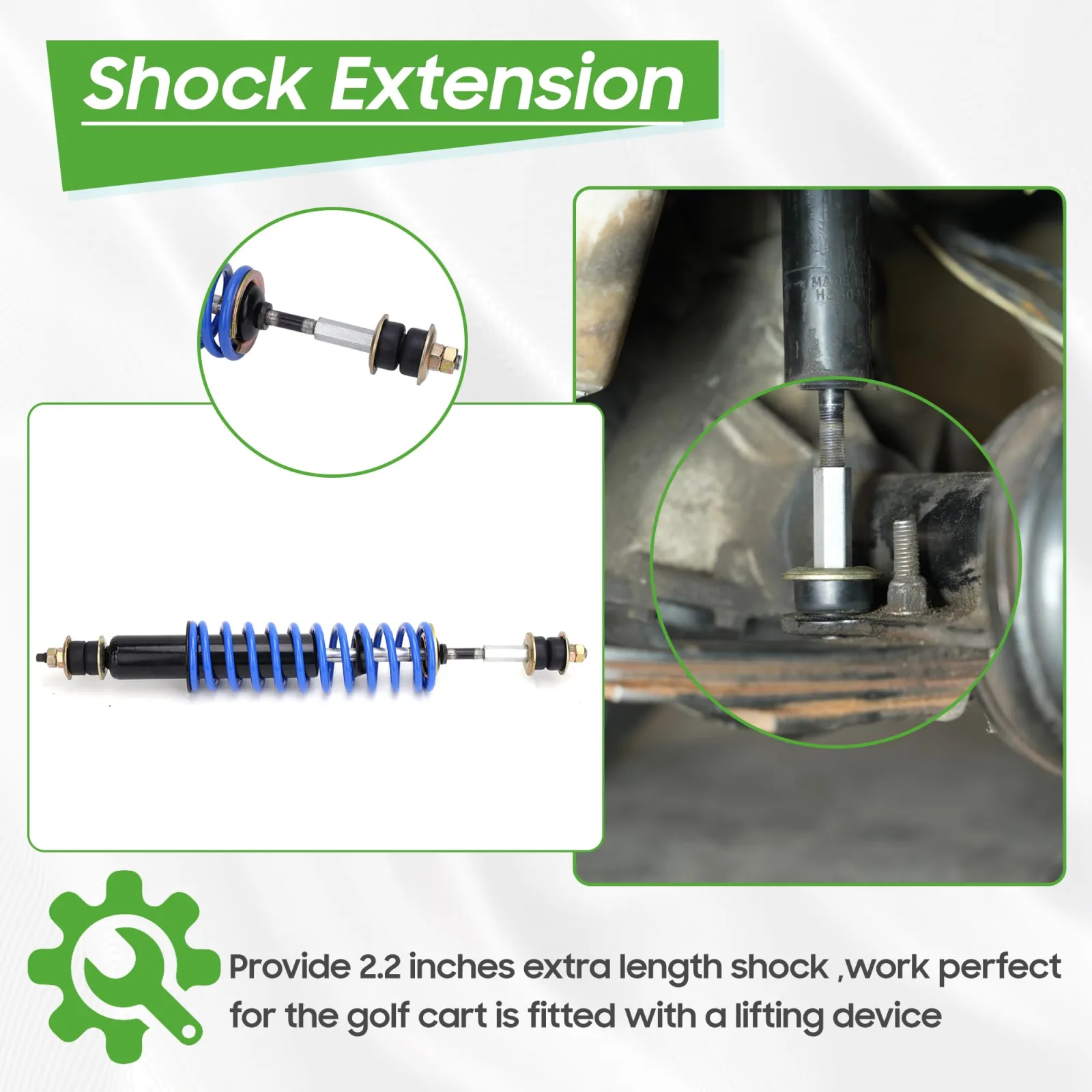 10L0L Golf Cart Shock Extension Rod for EZGO and Club Car image 4