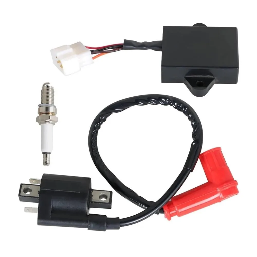 FLhdM CDI Ignition Coil and Spark Plug Kit for G9 Gas Cart