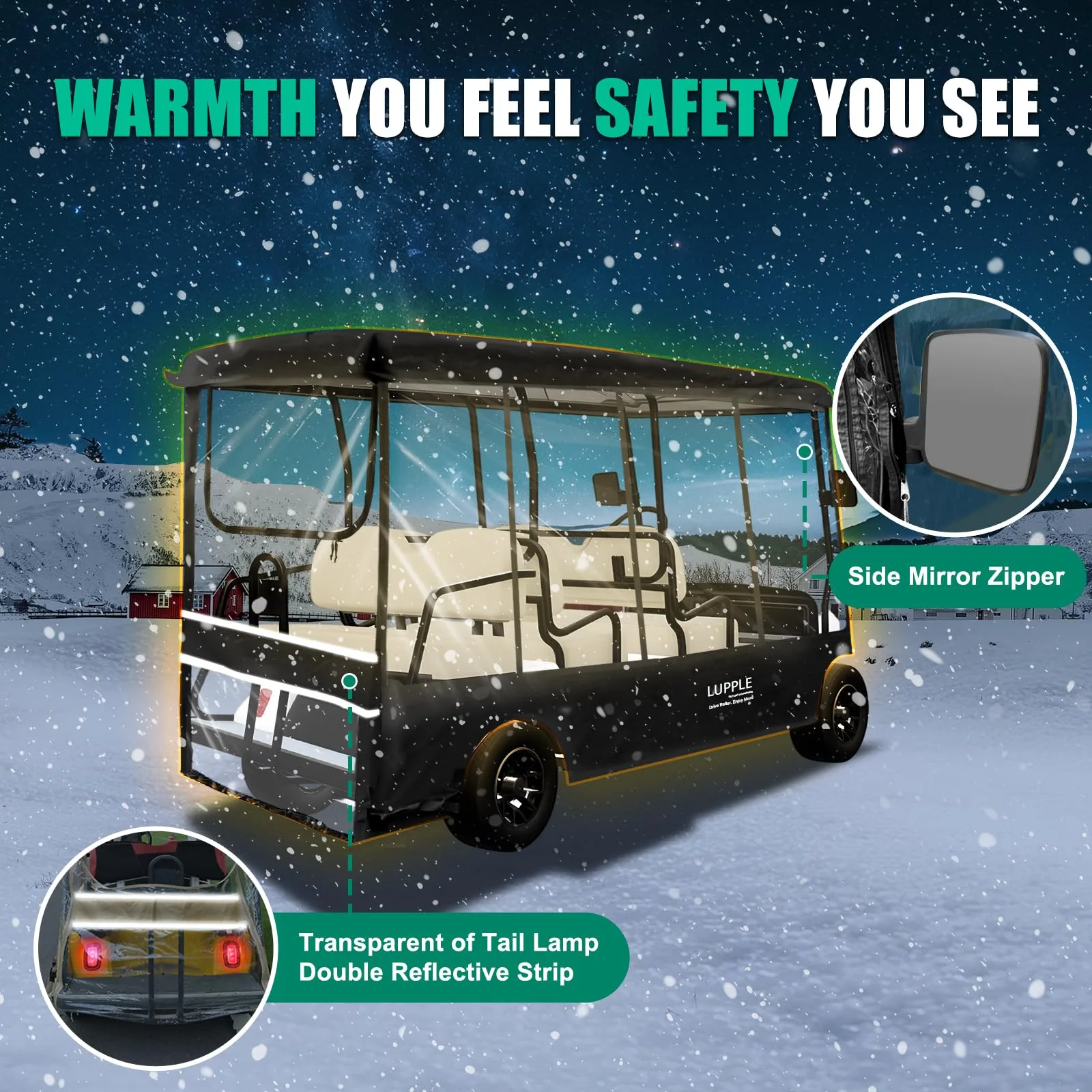 LUPPLE Enclosure for E-Z-GO Express S6/L6 Golf Cart image 4