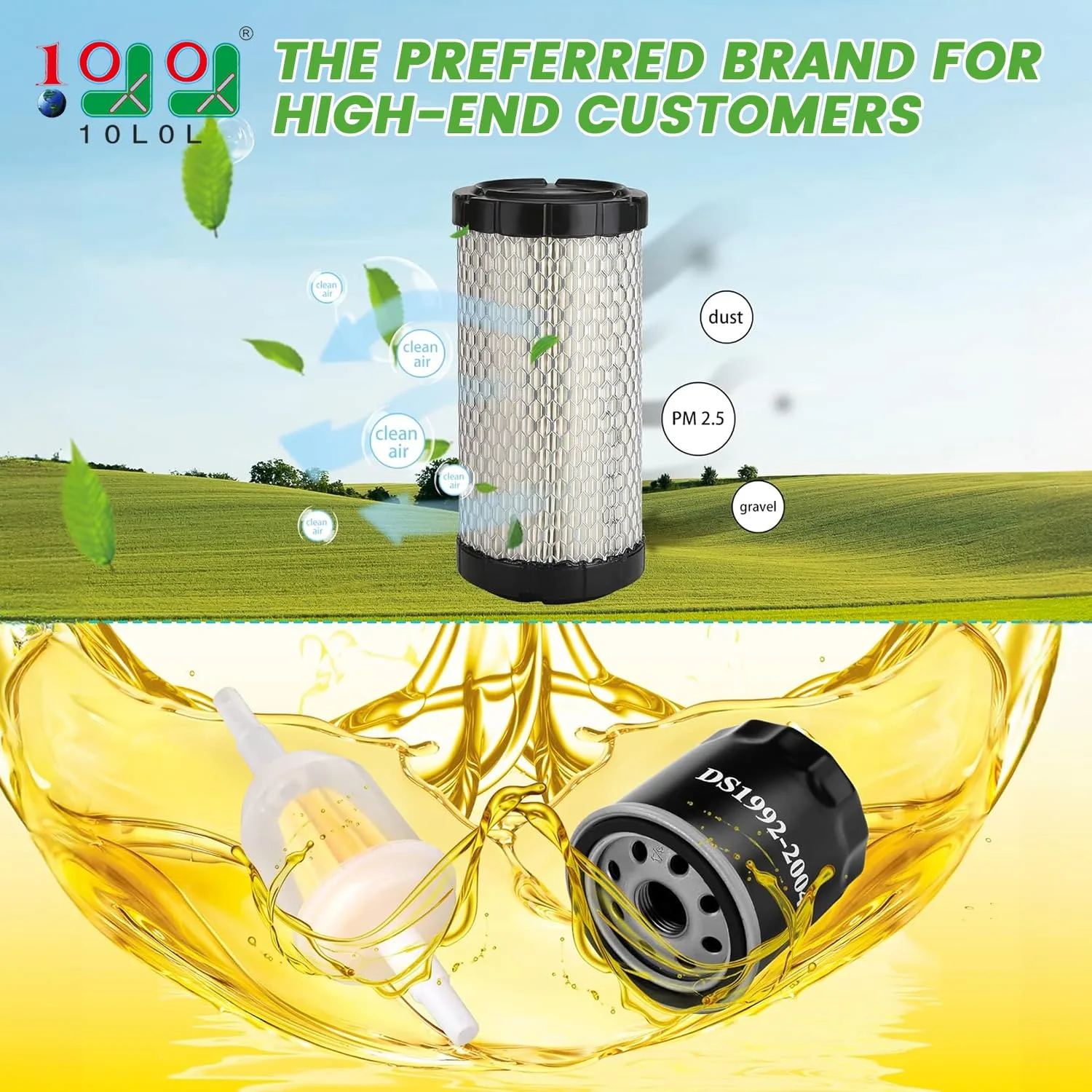 10L0L Tune-Up and Belt Kit for Club Car Precedent FE350 image 2
