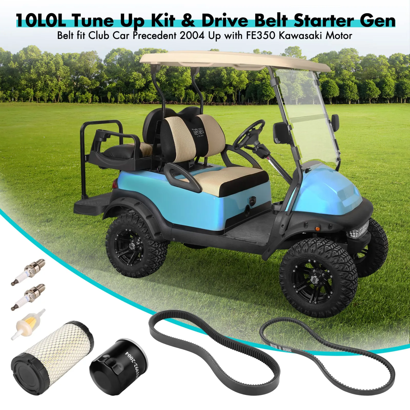 10L0L Tune-Up and Belt Kit for Club Car Precedent FE350 image 3