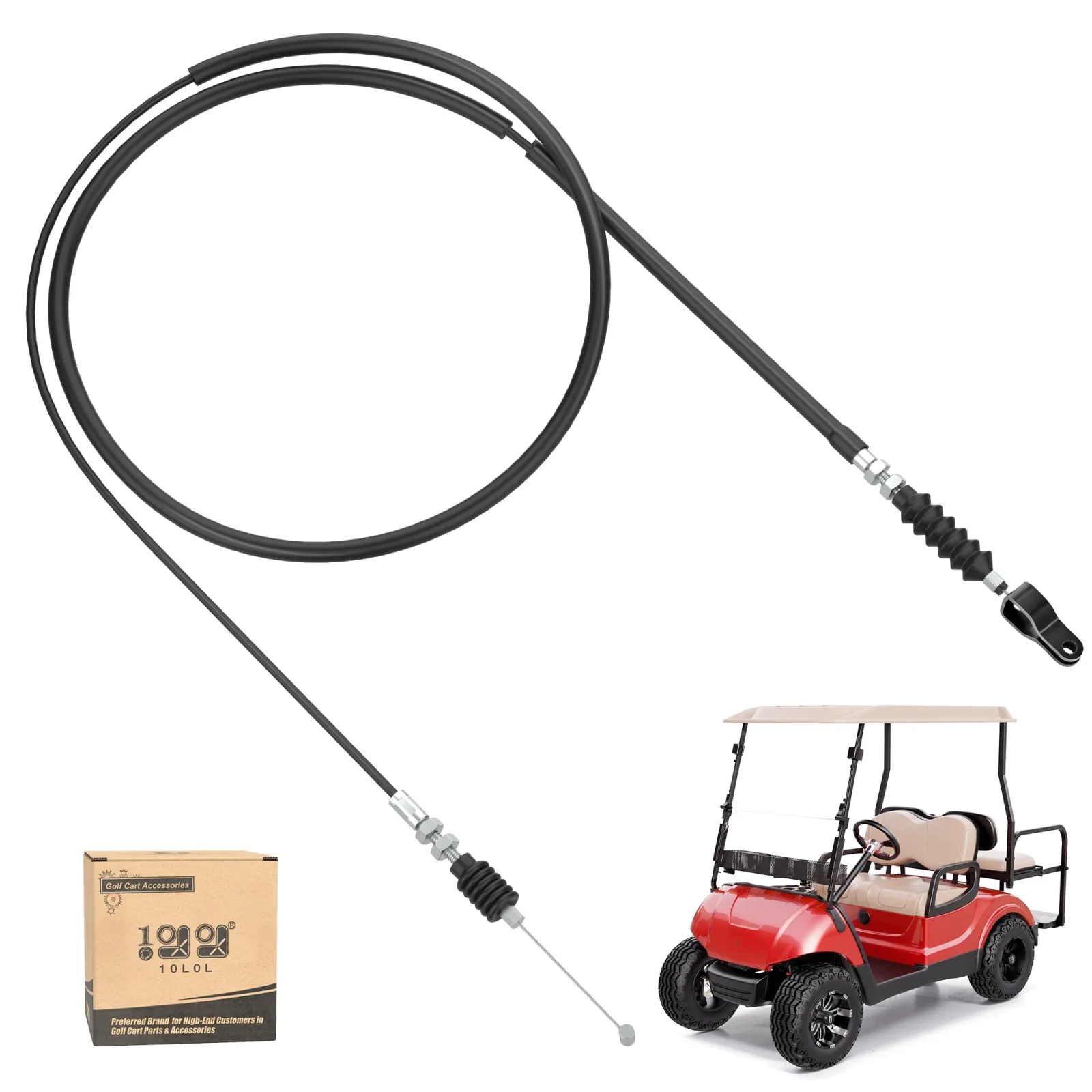 10L0L Throttle Cable for Yamaha G29 Drive (2012–2016) Gas, 62.2"