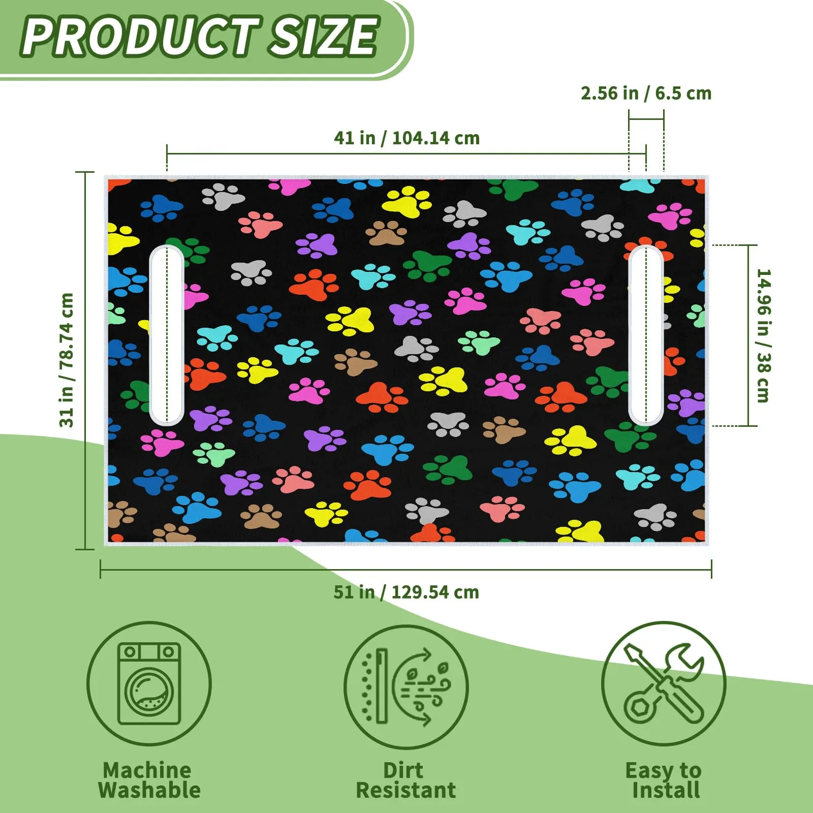 Tiveruda Golf Cart Seat Cover for Double Seats, 51 x 31 in image 2