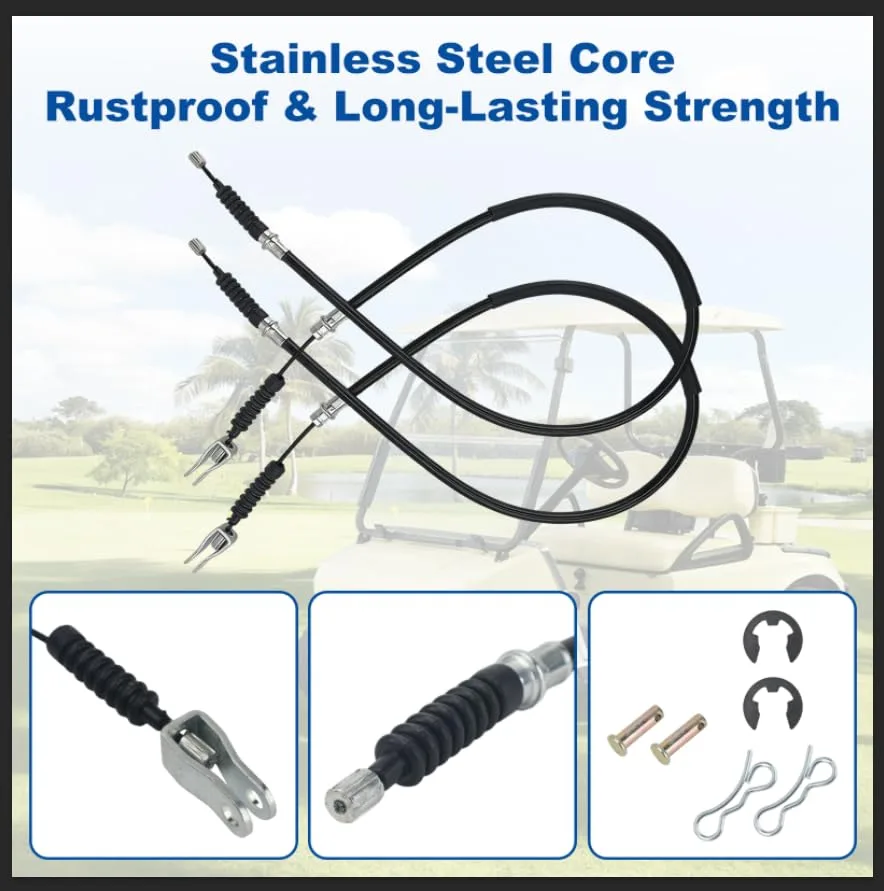 RARAYC Brake Cable Kit for Club Car DS Golf Carts image 3