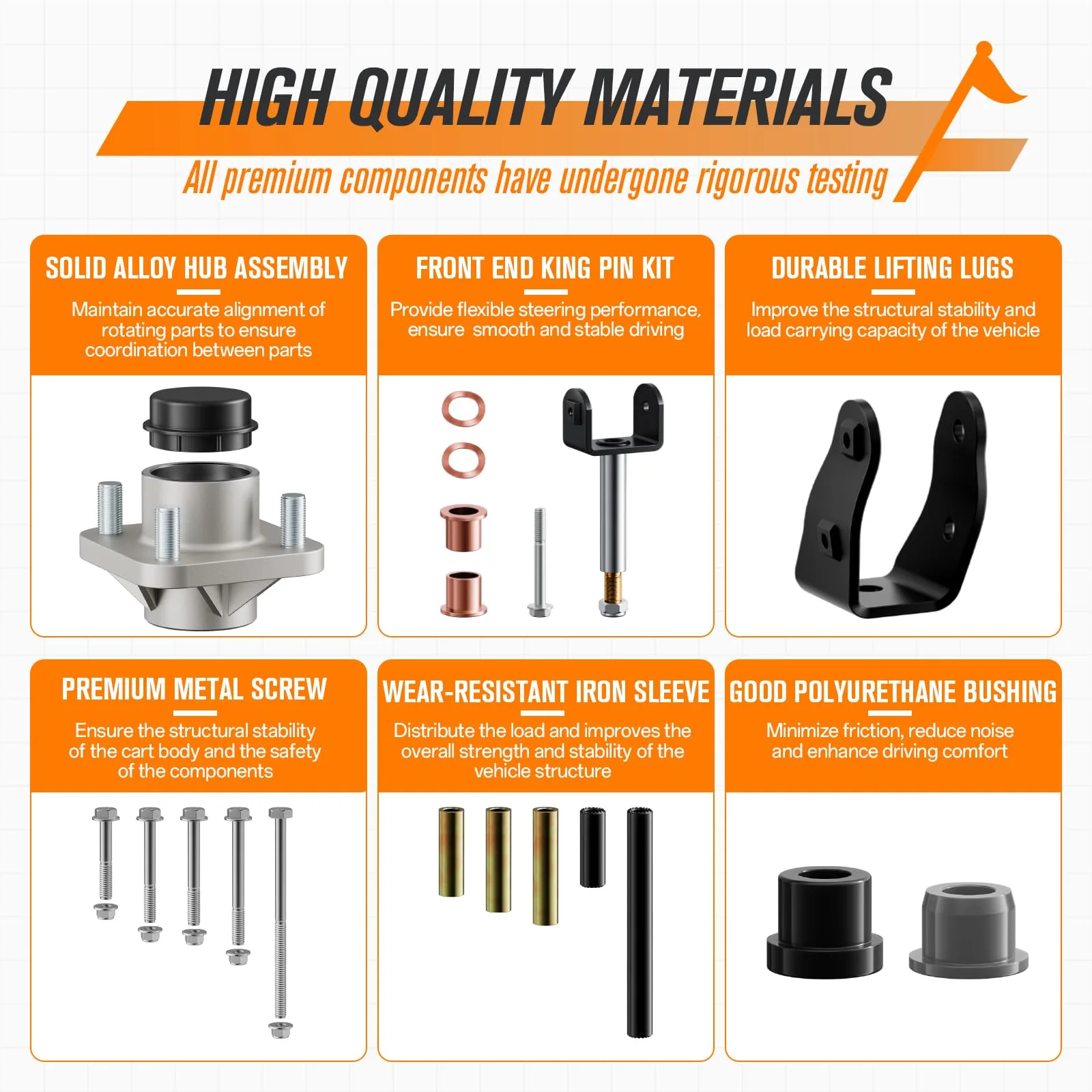 GODCTSUP Front End Repair Kit for Club Car Precedent image 4
