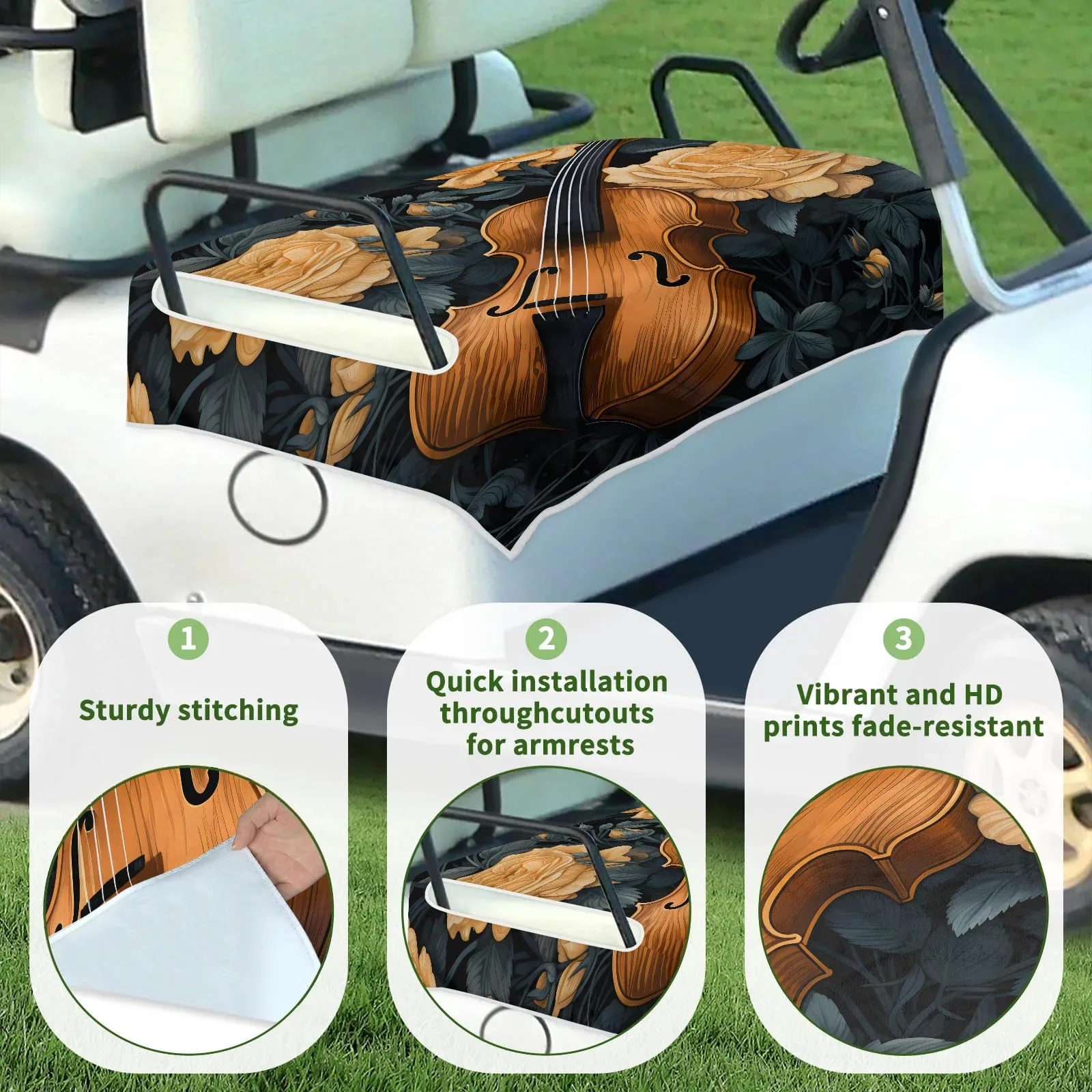Tiveruda Golf Cart Seat Cover for Double Seats, 51 x 31 in image 3