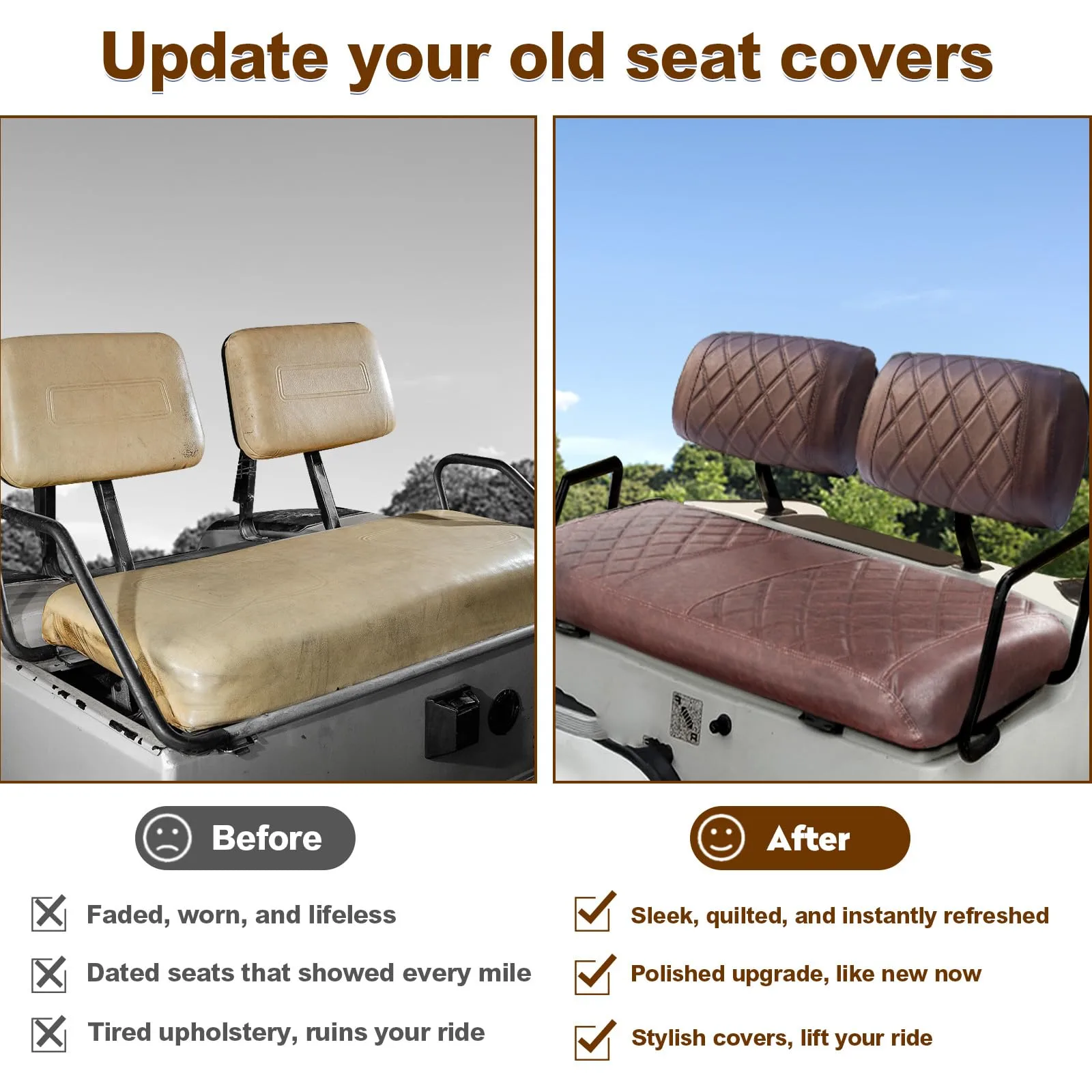 NOKINS Seat Covers with Armrests for Yamaha G2-G22 image 2