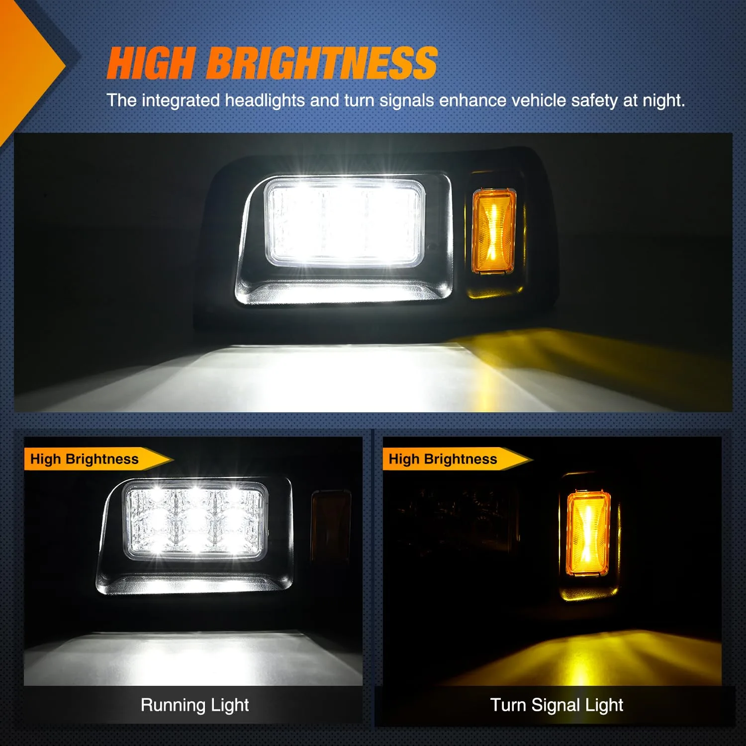 Nilight TL-638 LED Headlights for Club Car DS Electric Carts image 3