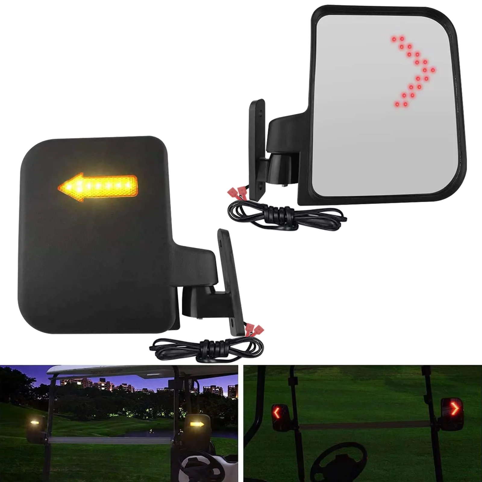 LEAPGOMAX E-Z-GO Golf Cart Mirrors and Floor Mat Set image 4