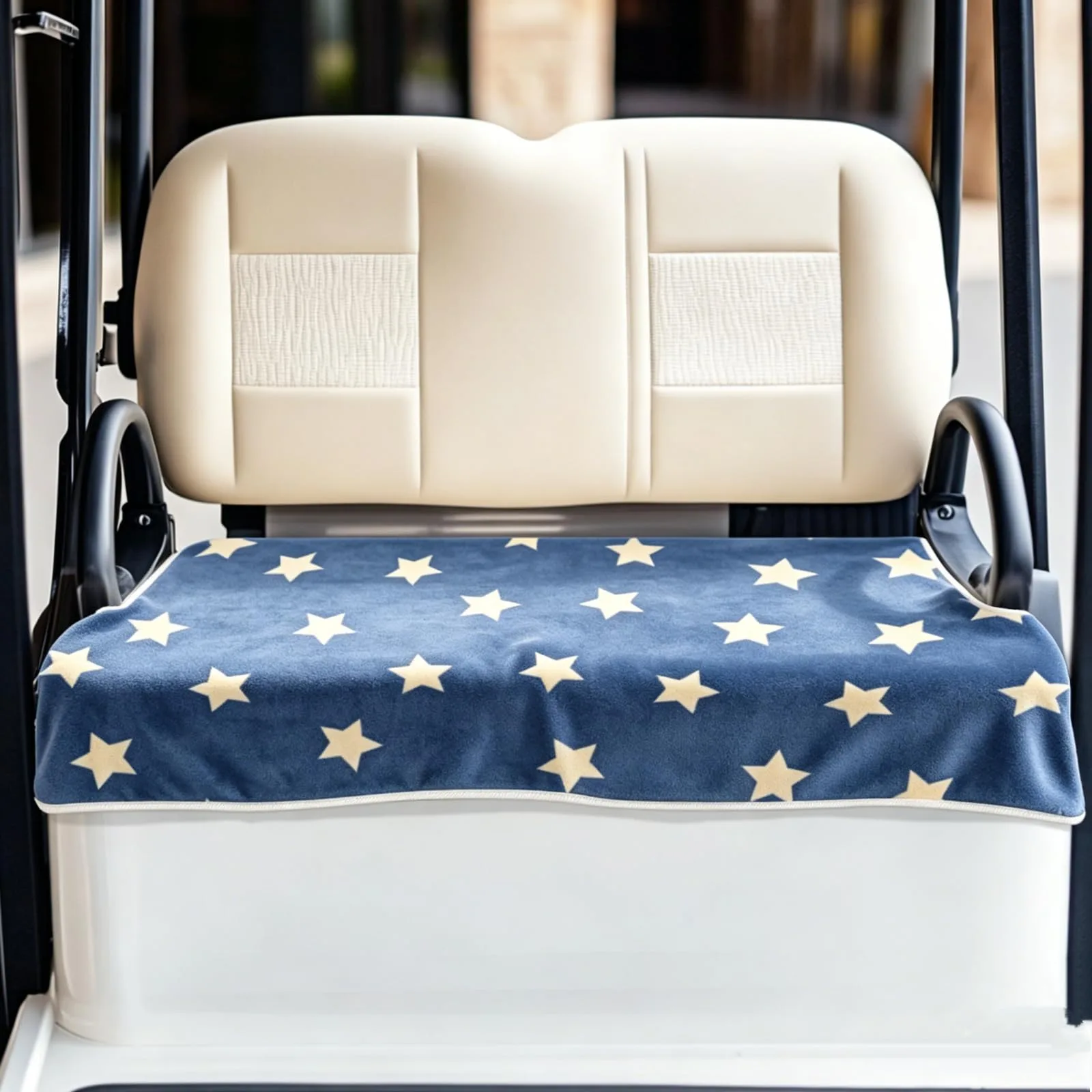 ORIGACH Navy Star Golf Cart Seat Cover 51 x 31.9 in