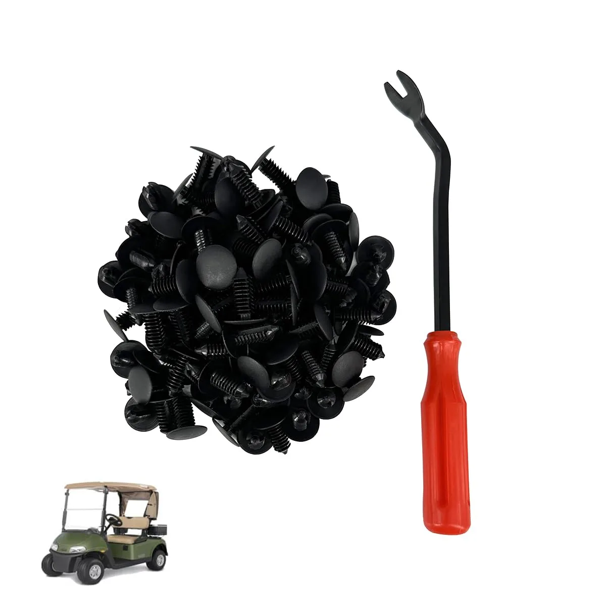 HKOO Golf Cart Plastic Tree Rivets for EZGO, Club Car & Yamaha