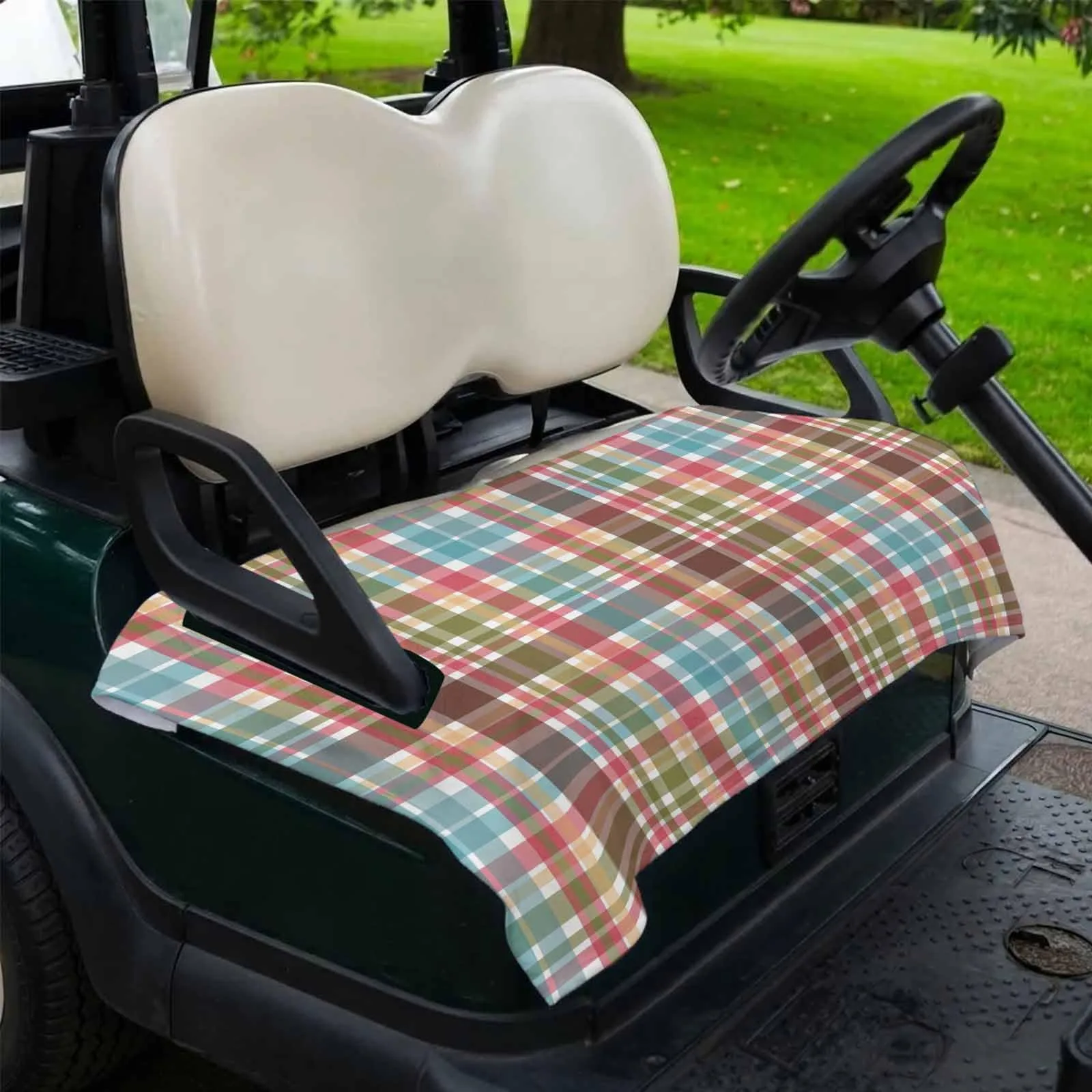DecorLovee Plaid Golf Cart Seat Cover 51 x 31 Inch image 2