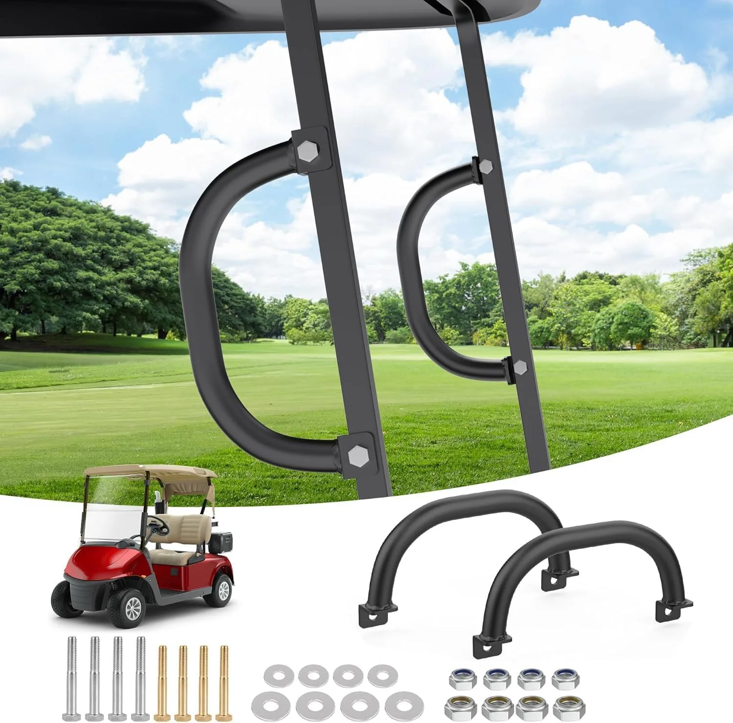 10L0L Golf Cart Grab Handles for E-Z-GO, Yamaha and Club Car