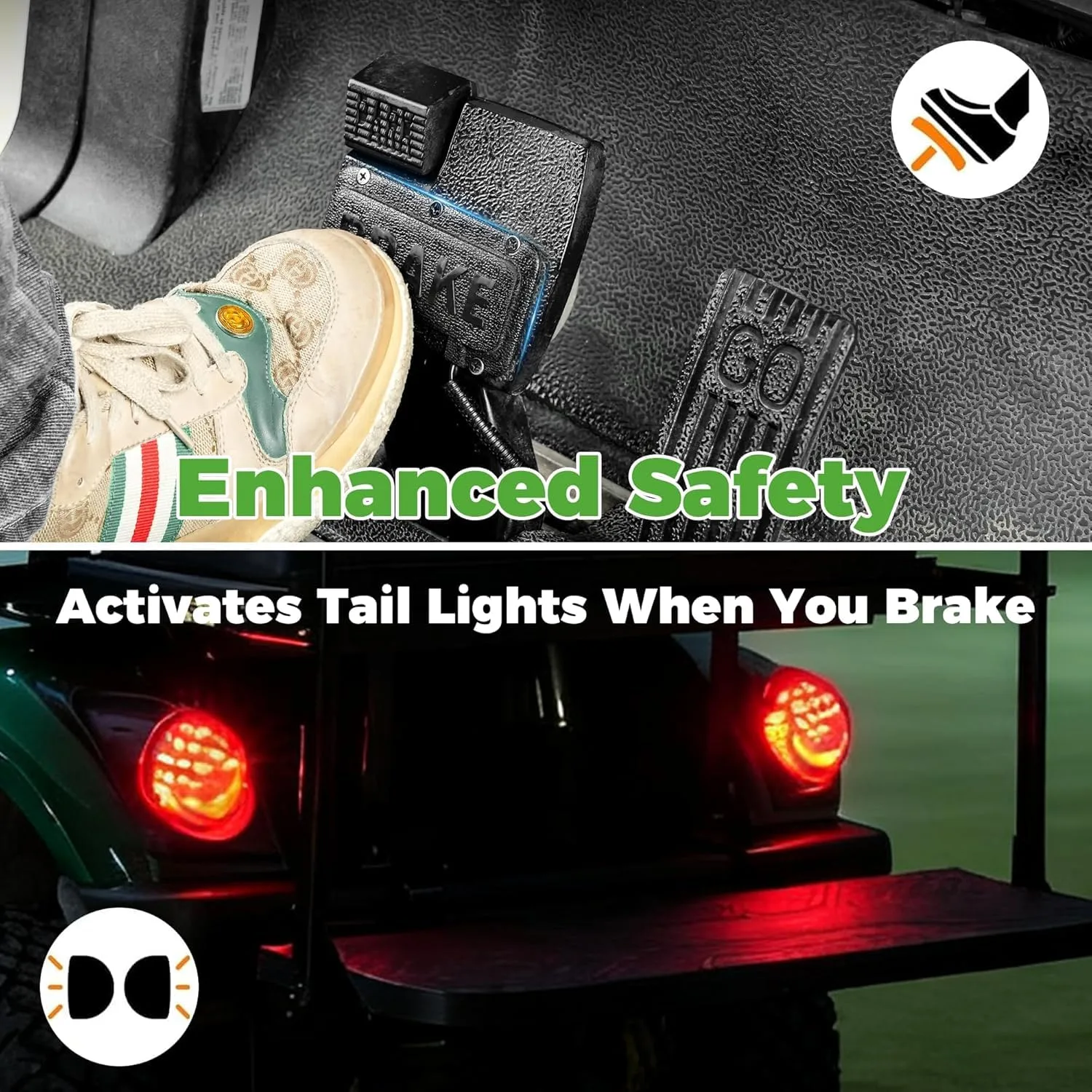 10L0L Universal Golf Cart Brake Light Switch Pad image 2
