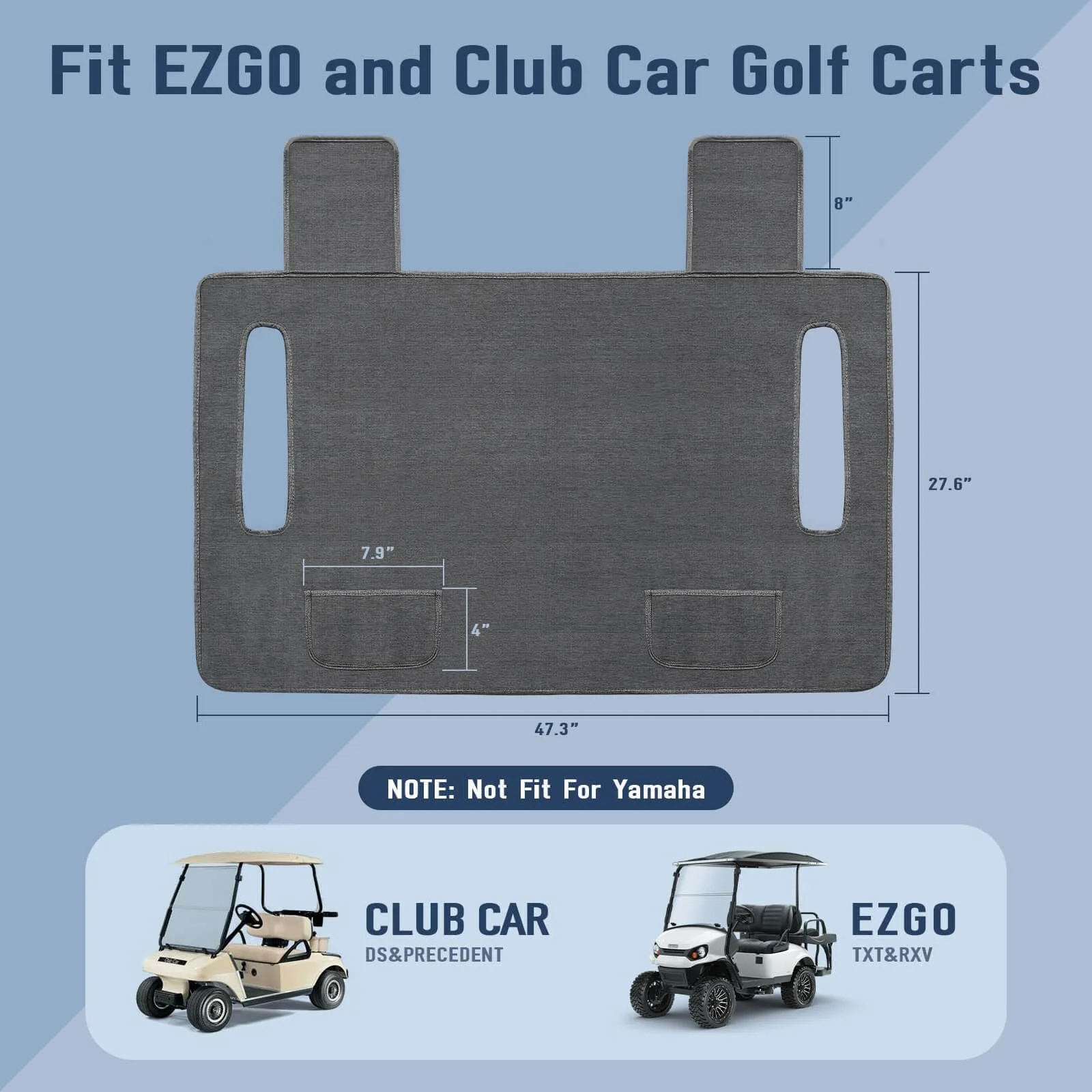 LEAPGOMAX Golf Cart Seat Blanket for Club Car and E-Z-GO image 2