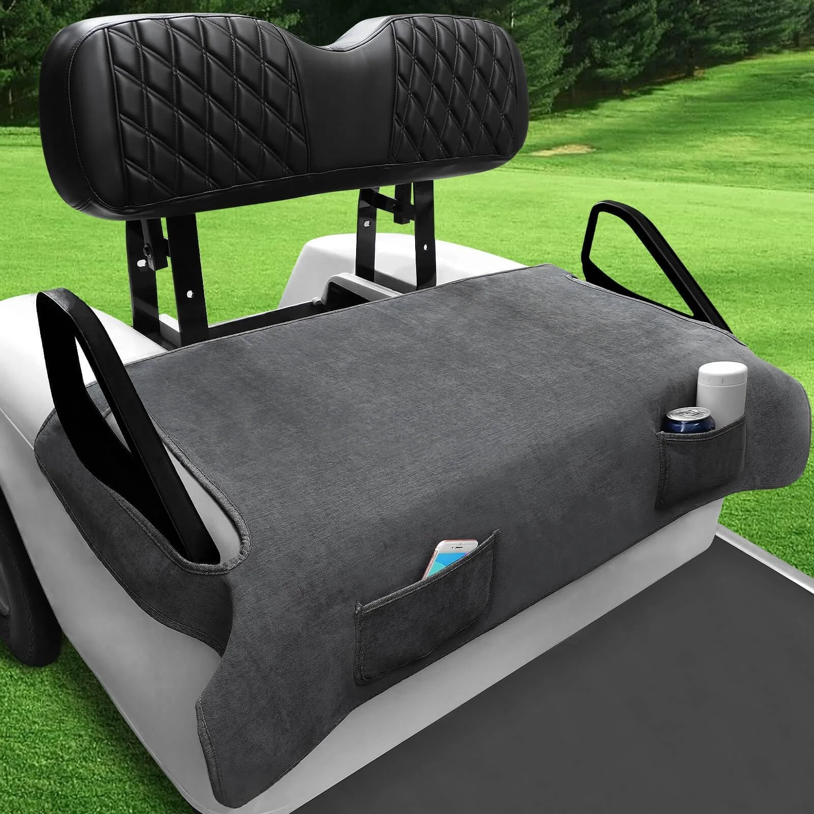 LEAPGOMAX Golf Cart Seat Blanket for Club Car and E-Z-GO