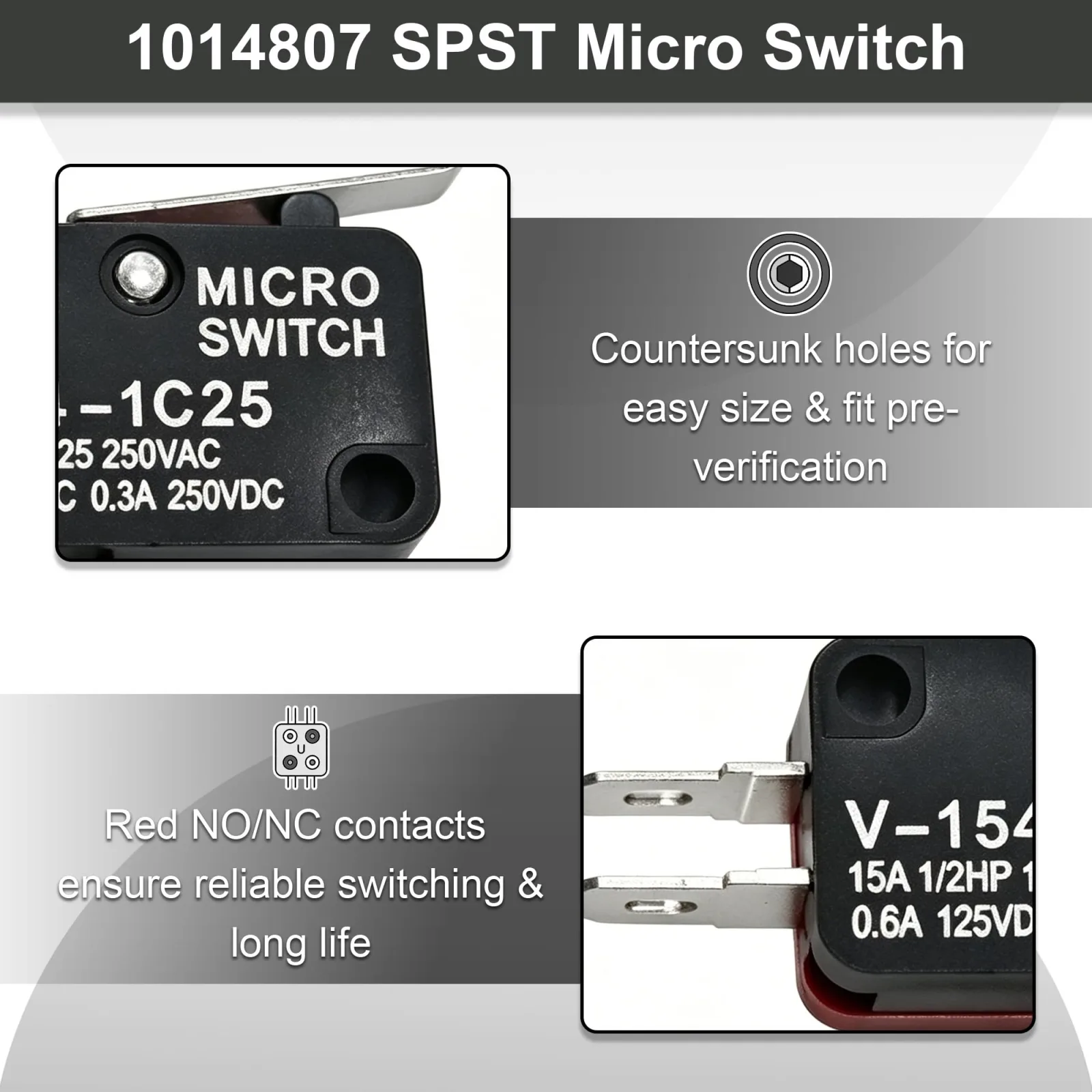 AXQKFZ Club Car Micro Switch Kit 1014807-6PCS1J+6PCS2J image 3