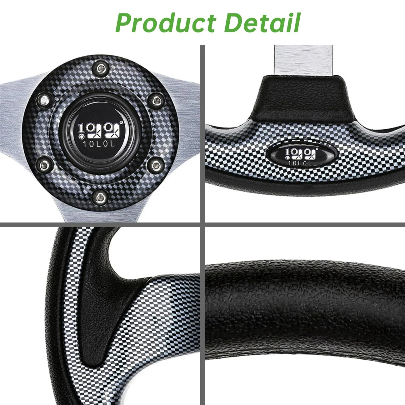 10L0L 13" Golf Cart Steering Wheel 00540-G — Orion Gray image 4