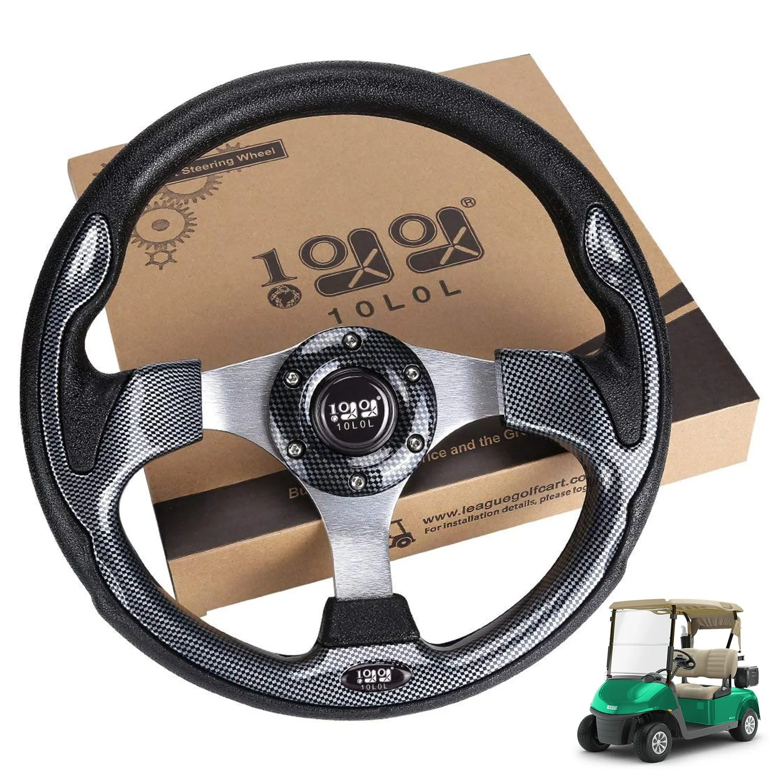 10L0L 13" Golf Cart Steering Wheel 00540-G — Orion Gray