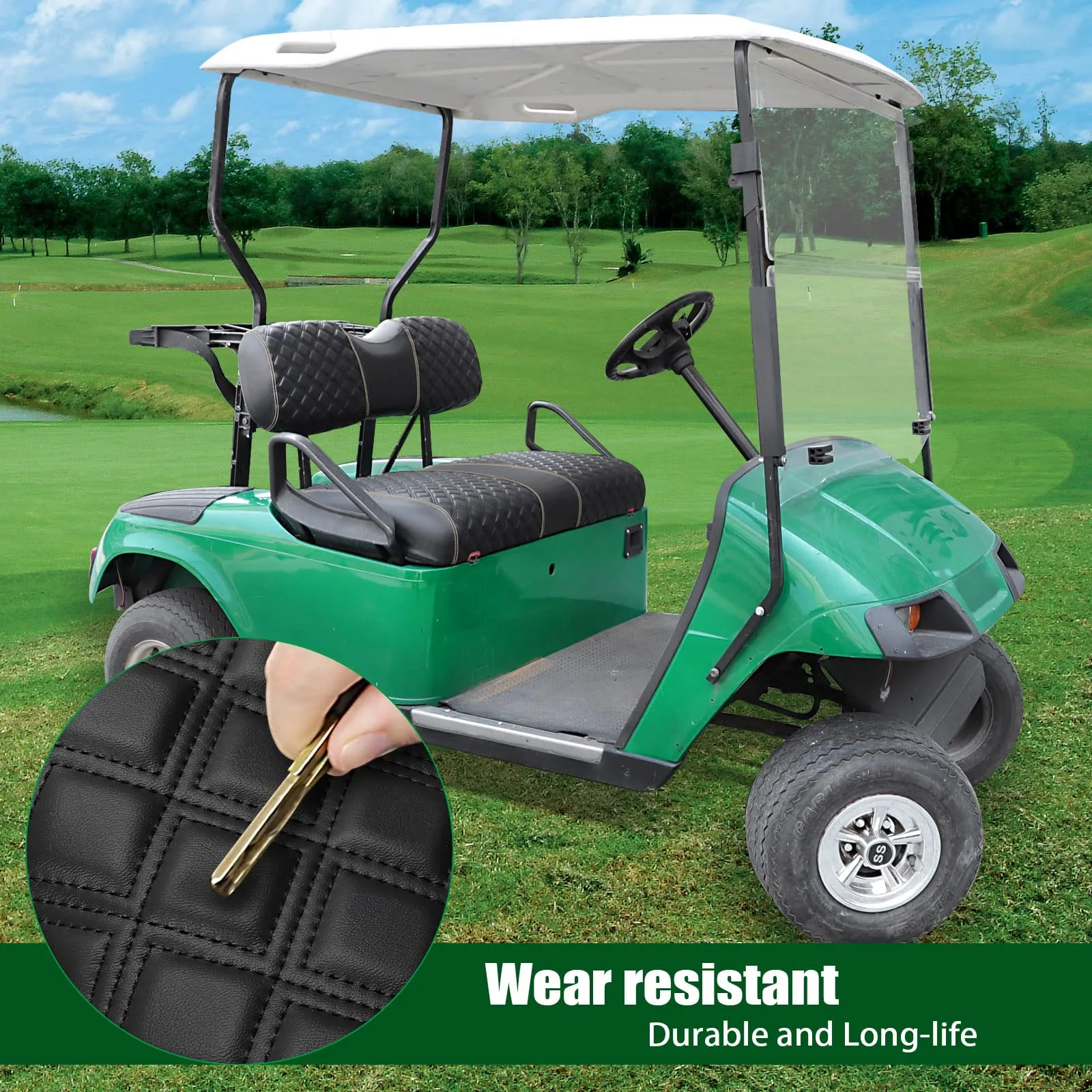 Roykaw Front Seat Covers for E-Z-GO TXT Golf Cart image 2