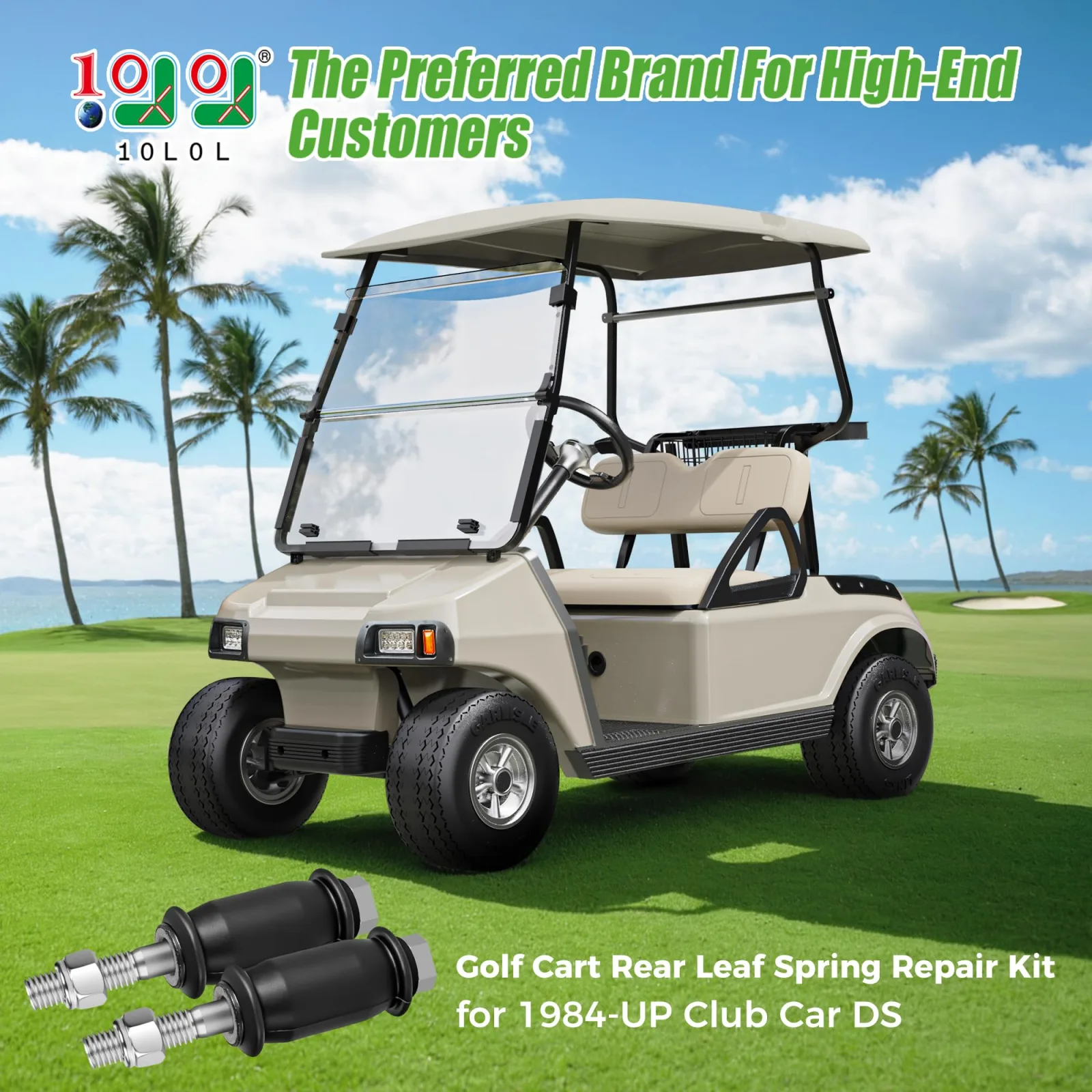 10L0L Rear Leaf Spring Kit for Club Car DS 1984-Up image 2