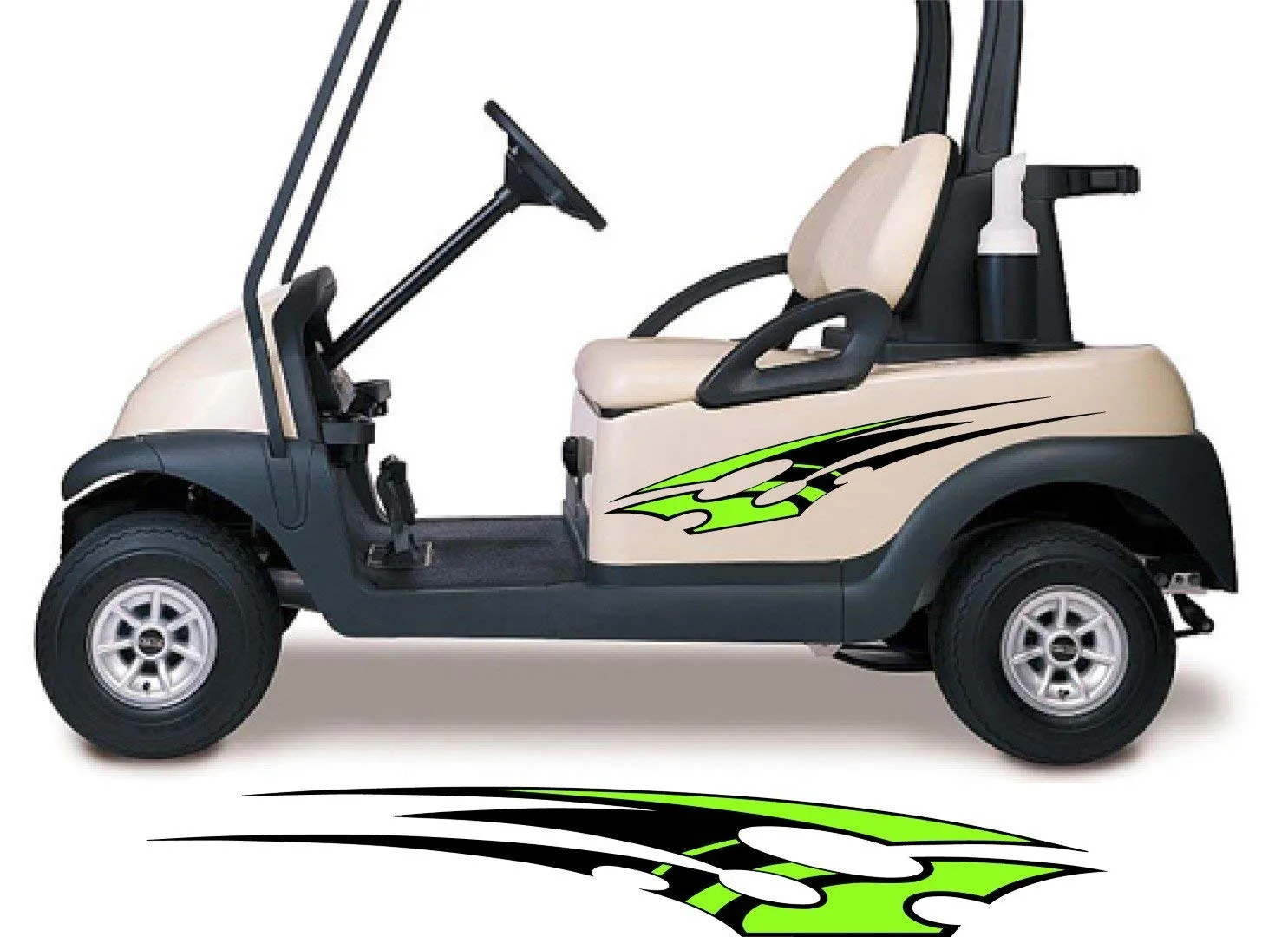 StickerChef GCA1235 Black Tribal Golf Cart Decal