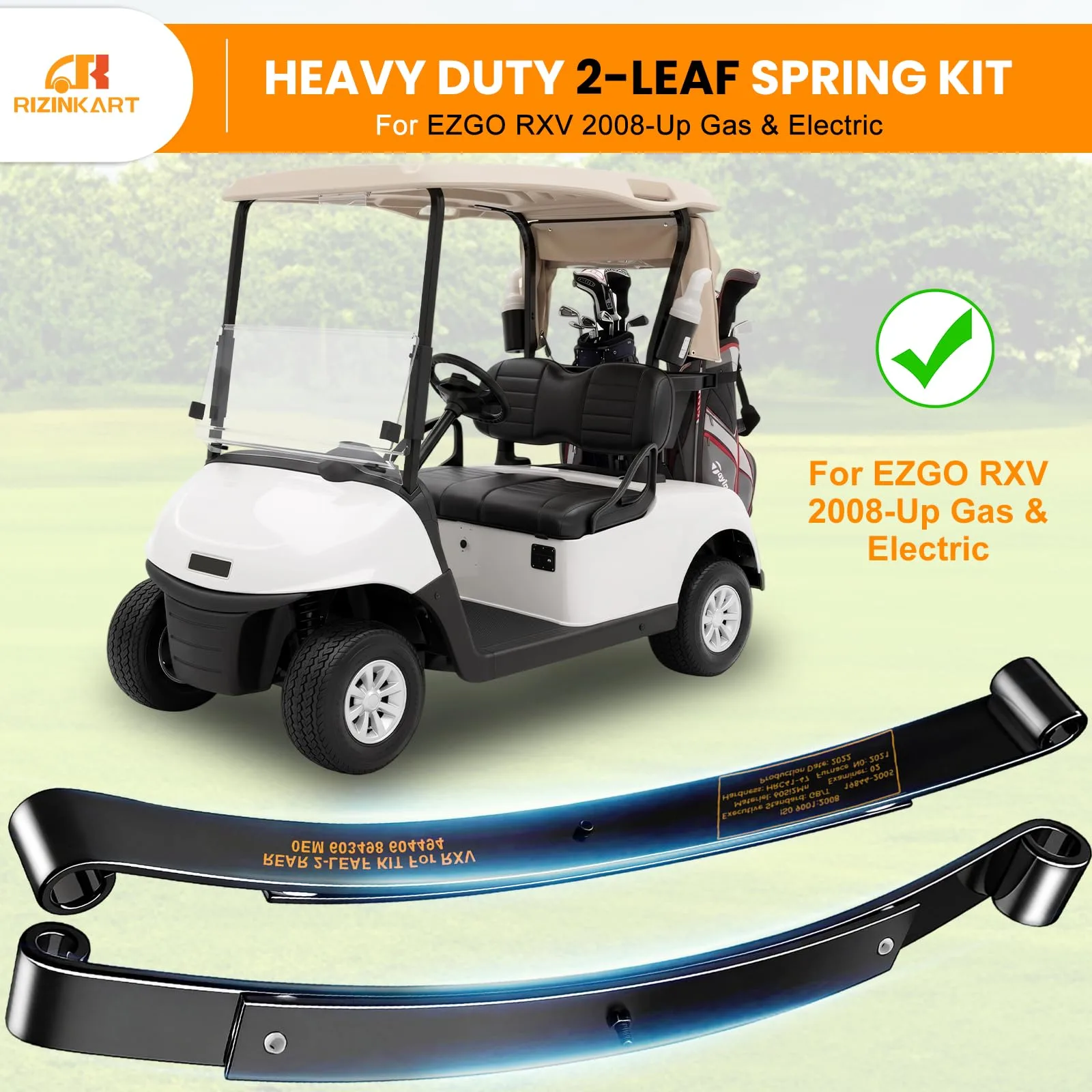 RIZINKART Rear Leaf Spring Kit for E-Z-GO RXV 2008+ image 2