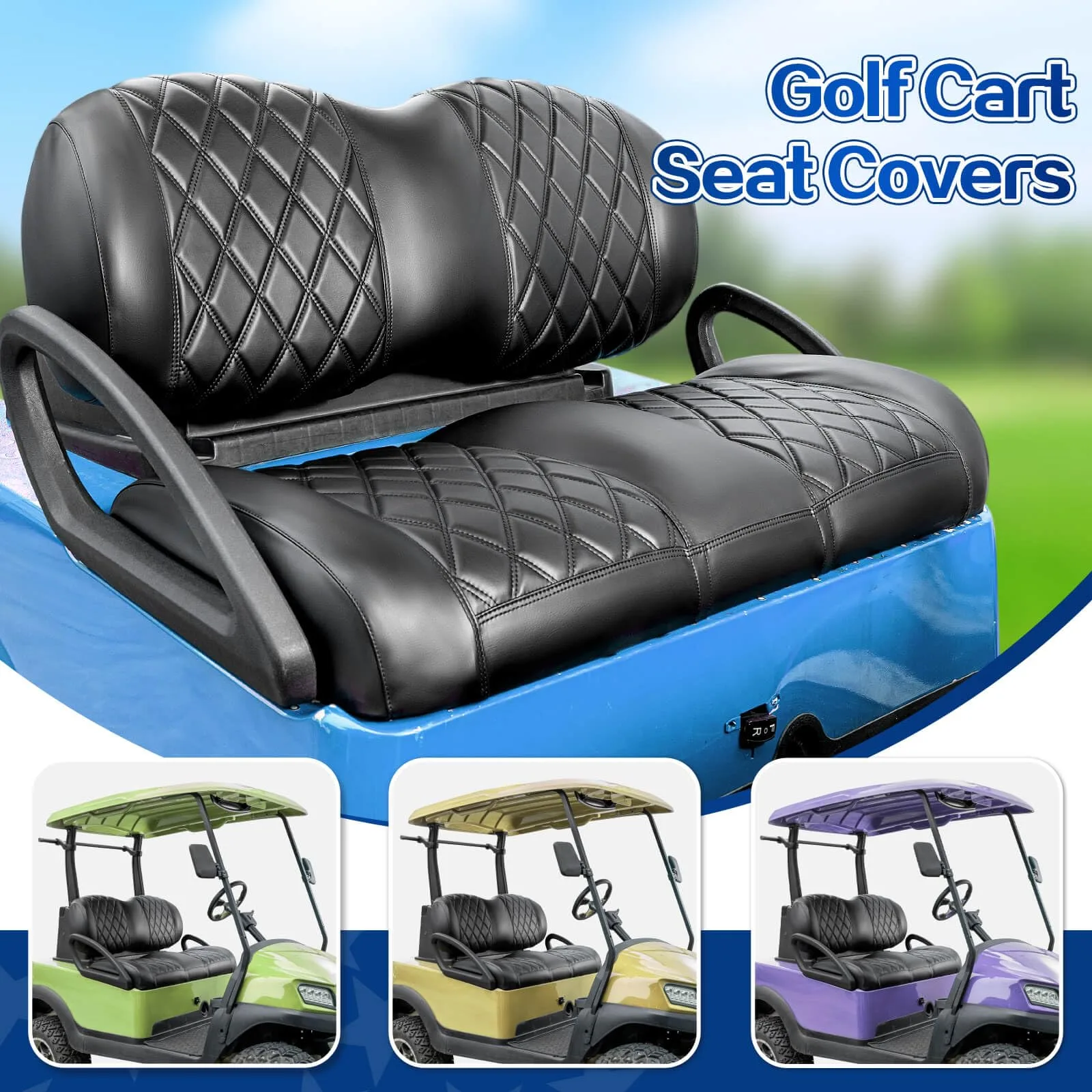 NOKINS Front Seat Covers for Club Car Precedent Tempo Onward image 4