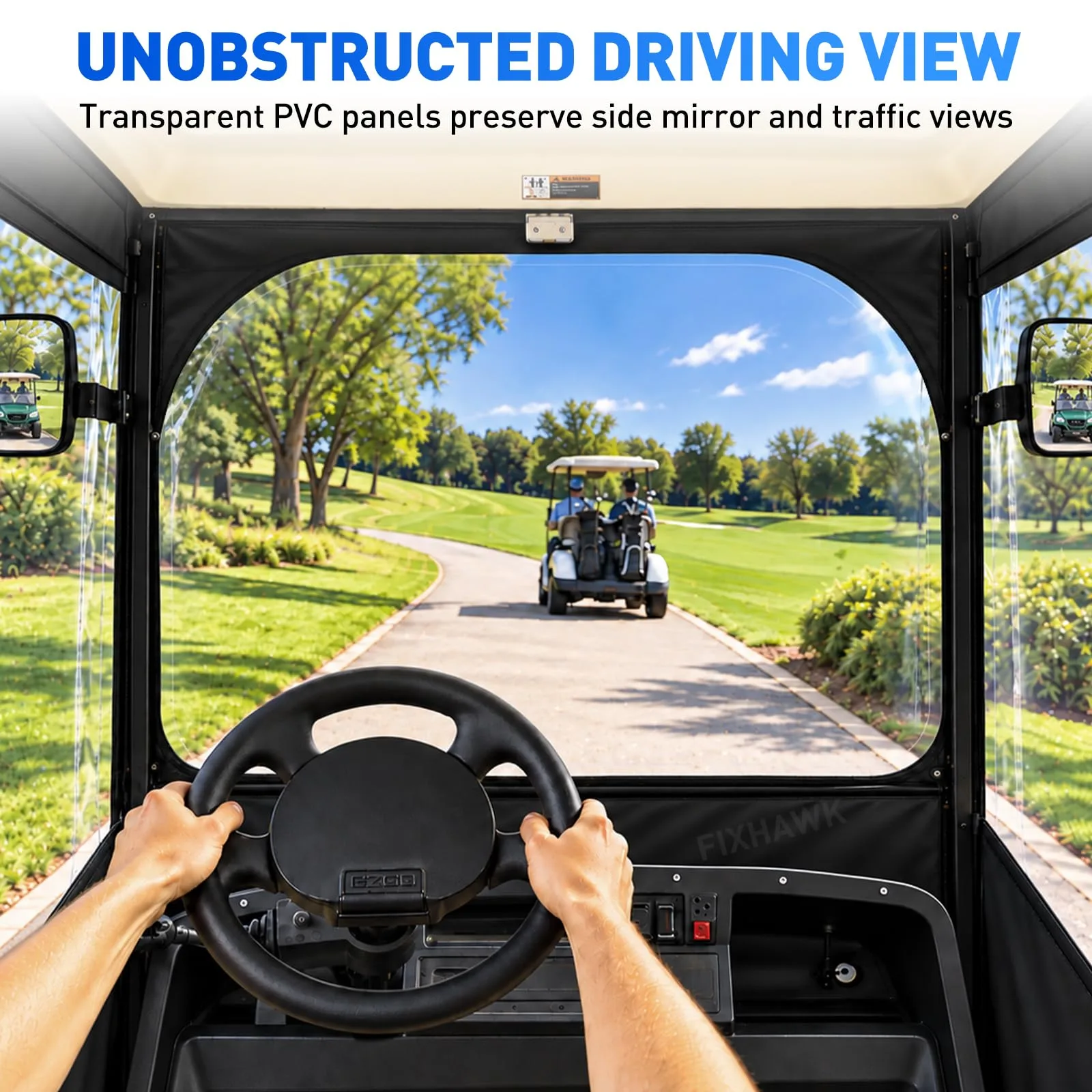 FIXHAWK E-Z-GO TXT/RXV 2-Passenger Driving Enclosure image 2