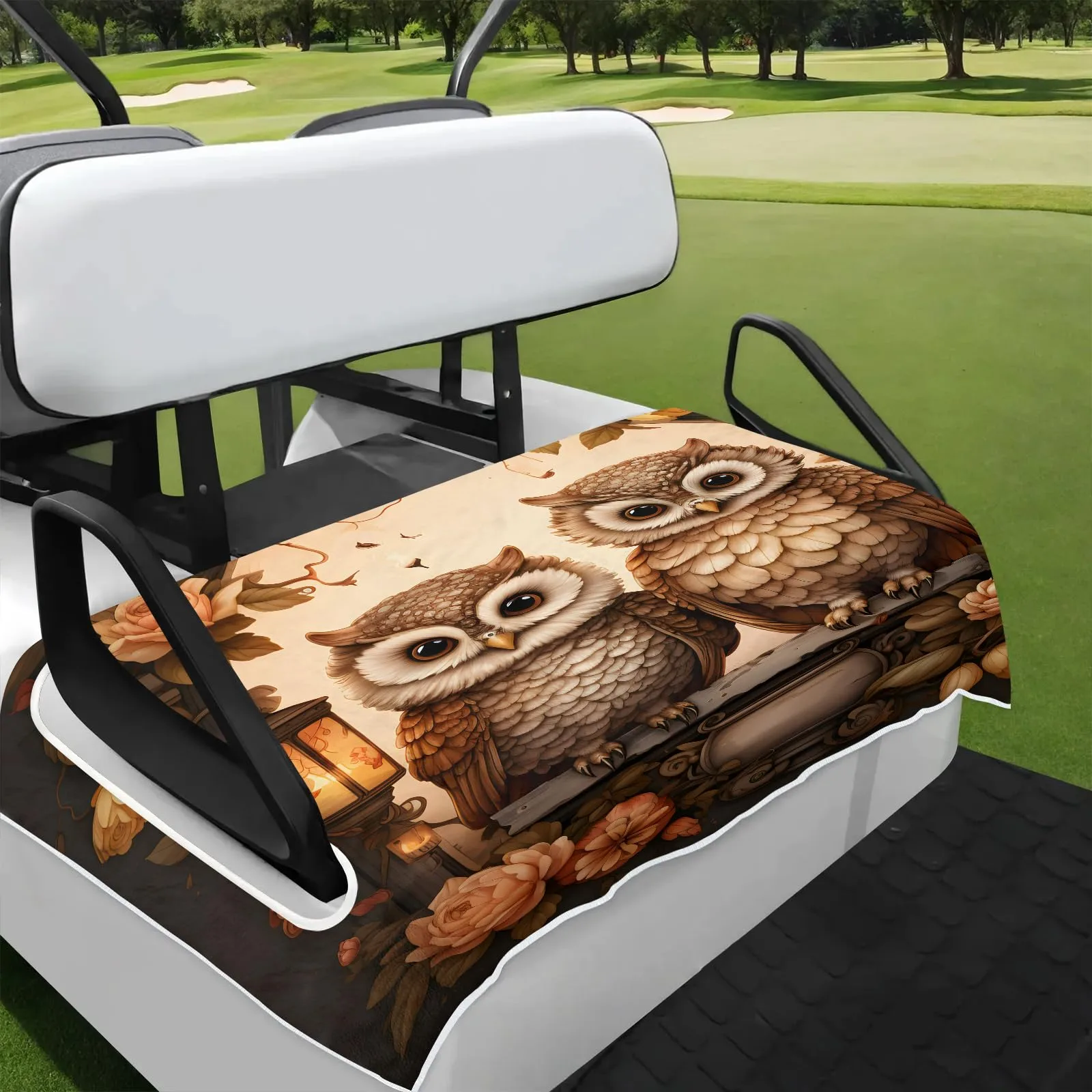 Tiveruda 51" x 31" Golf Cart Seat Cover – 2-Person Microfiber Blanket