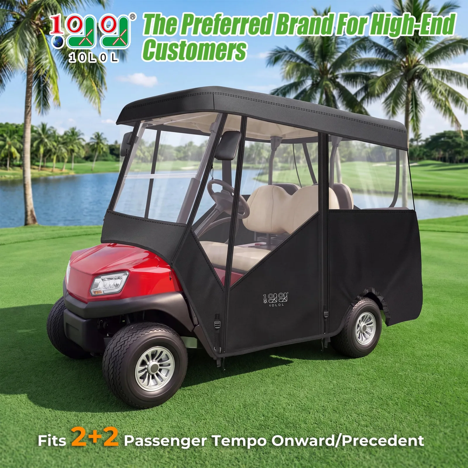 10L0L Golf Cart Enclosure for Club Car 2+2, 88-Inch Roof image 2