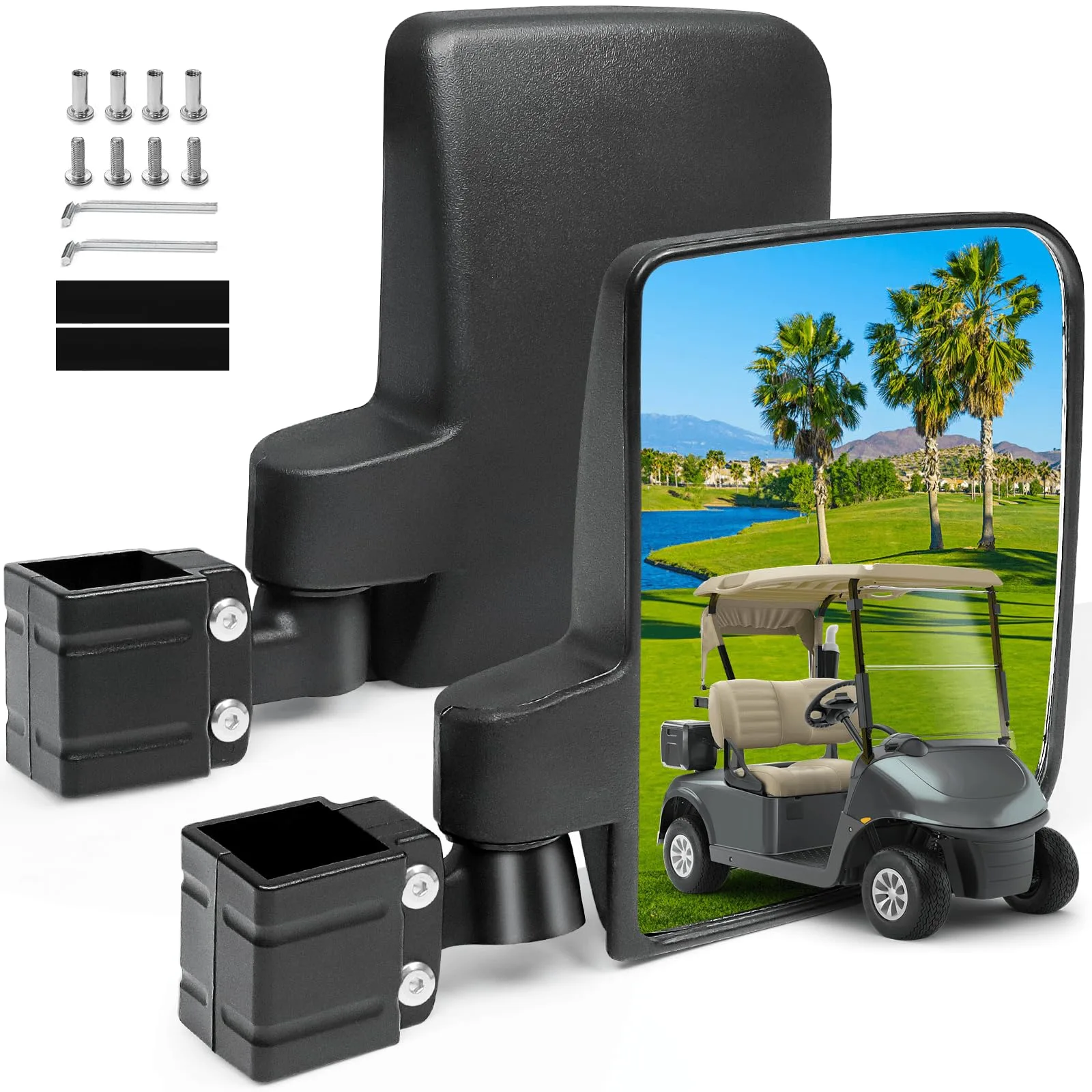 Cartalia CGCSM No-Drill Golf Cart Side Mirrors