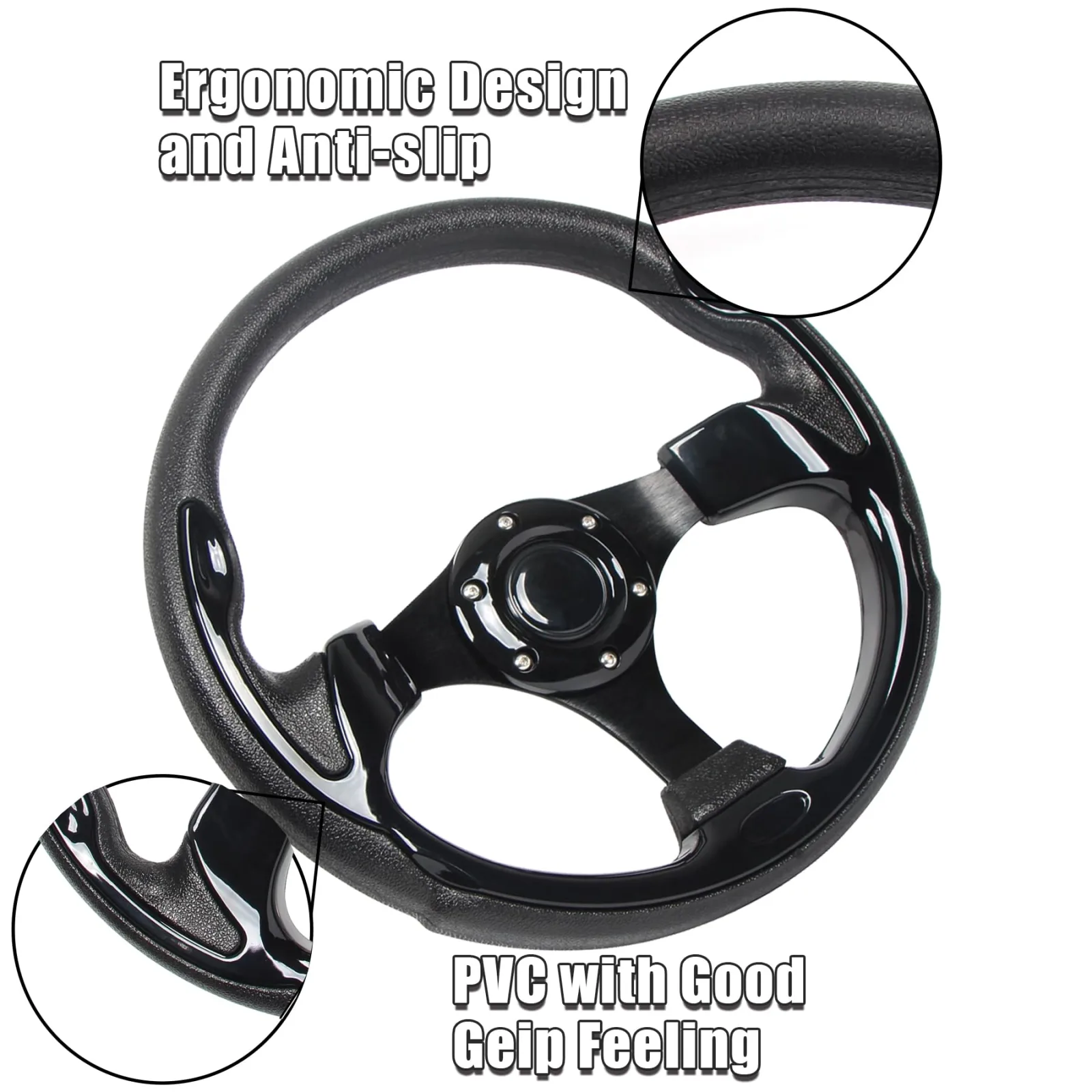 YEHICY 12.5-Inch Golf Cart Steering Wheel 8155 image 3