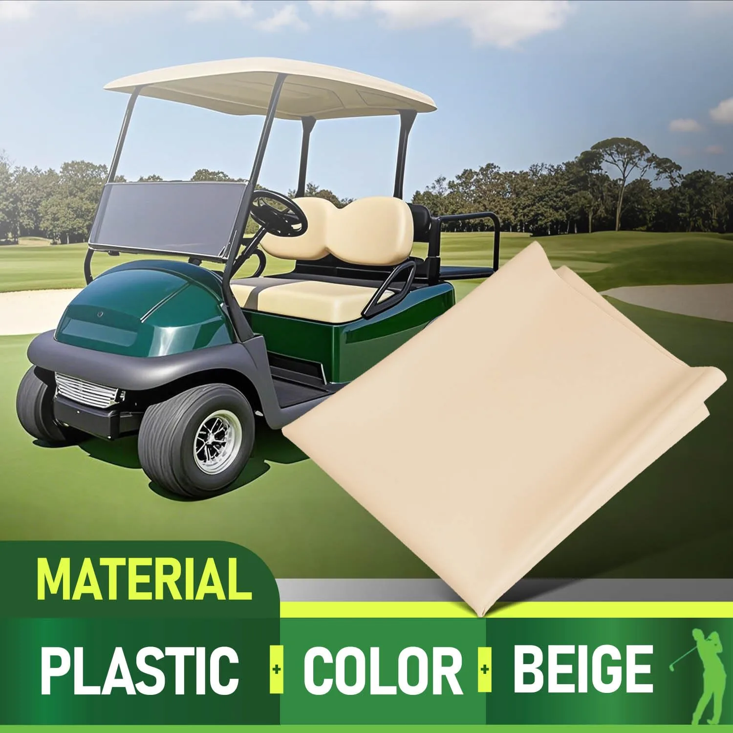 WUTIST GO-4959 Seat Bottom Cover for Club Car Precedent image 3